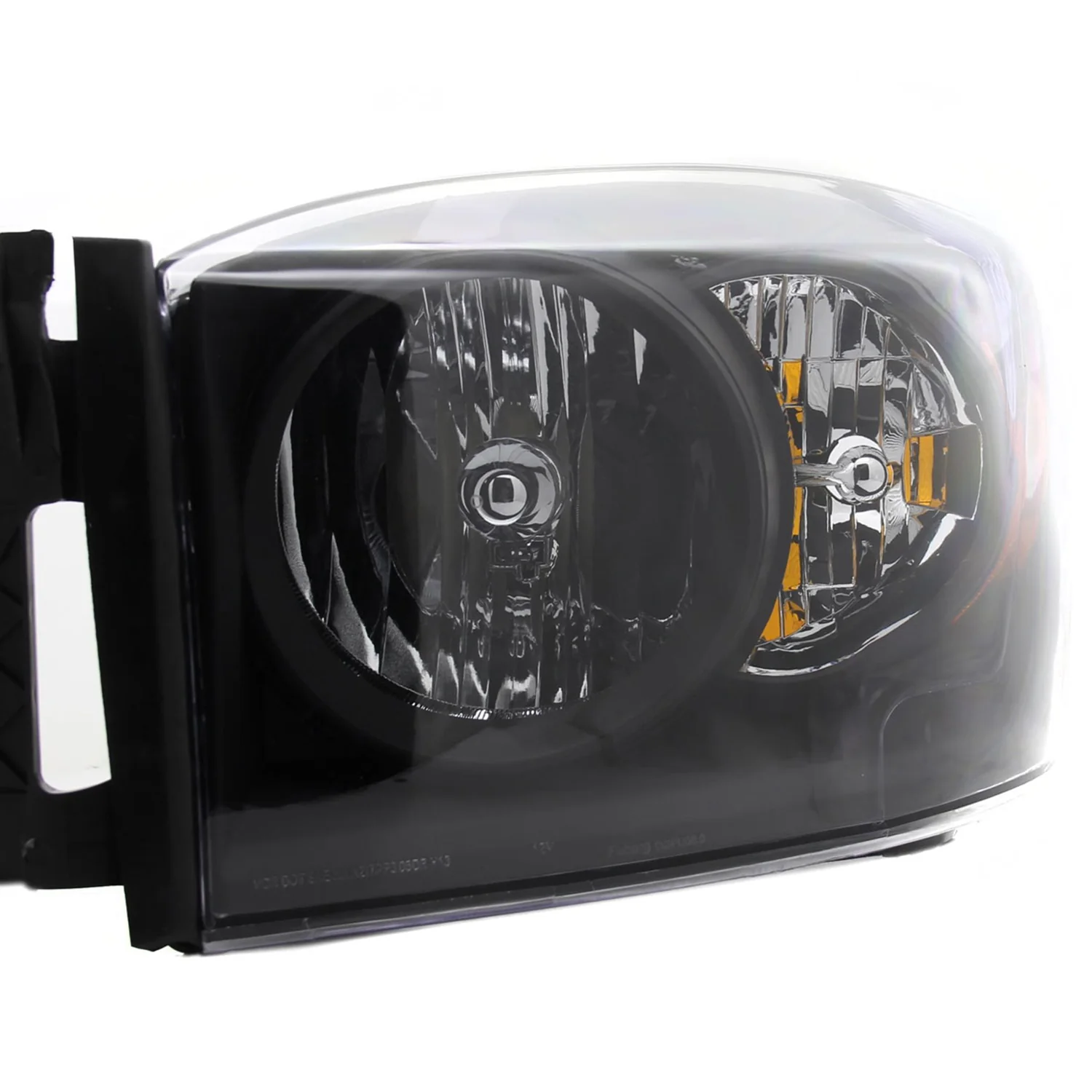 2006-2008 Dodge RAM 1500/ 06-2009 RAM 2500 3500 Factory Crystal Headlights Black - Image 6