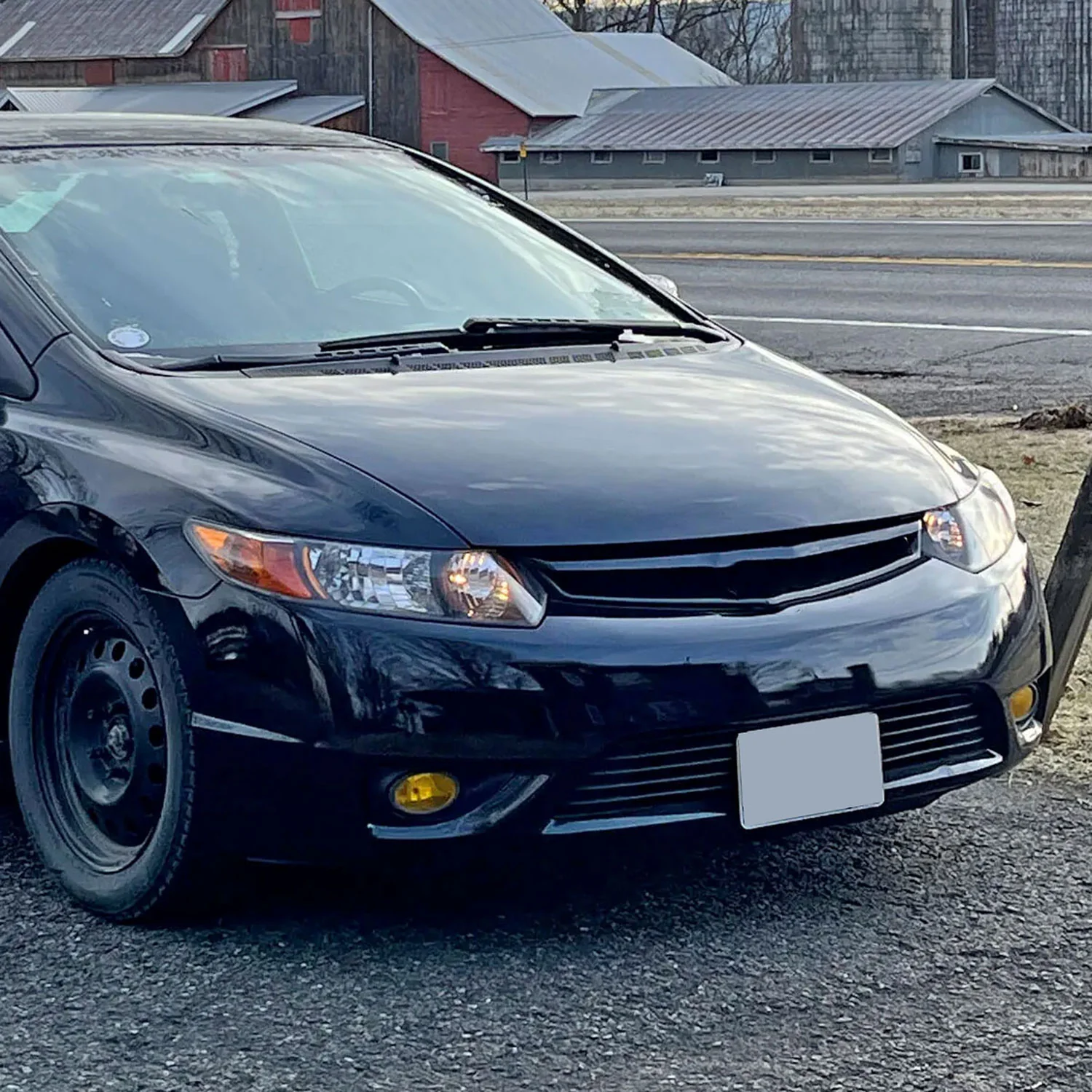 2006-2008 Honda Civic Coupe H11 Fog Lights Kit Chrome Housing/Yellow Lens - Image 10