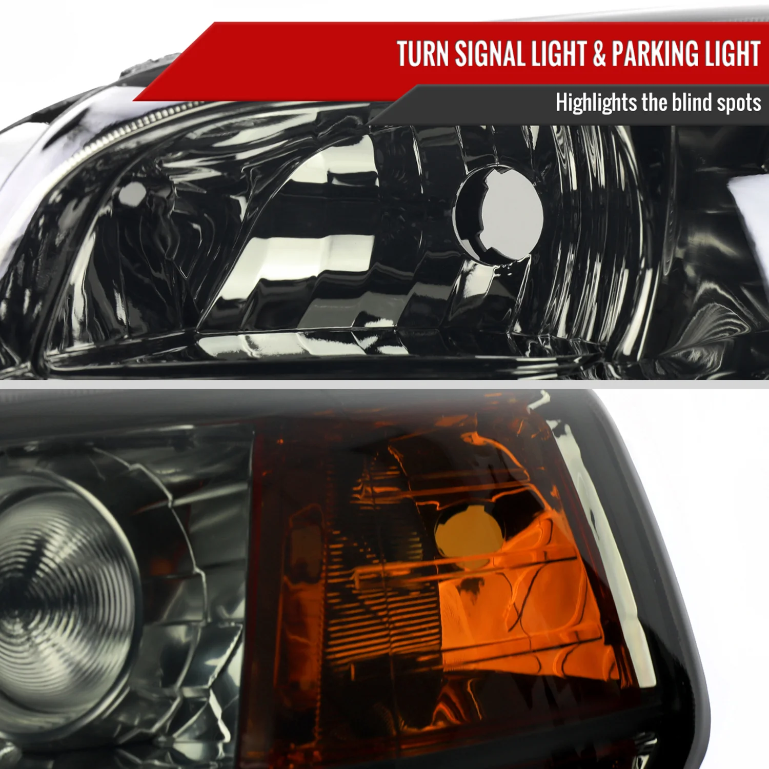 2006-2008 Honda Pilot Projector Style Headlights Chrome Housing/Smoke Lens - Image 5