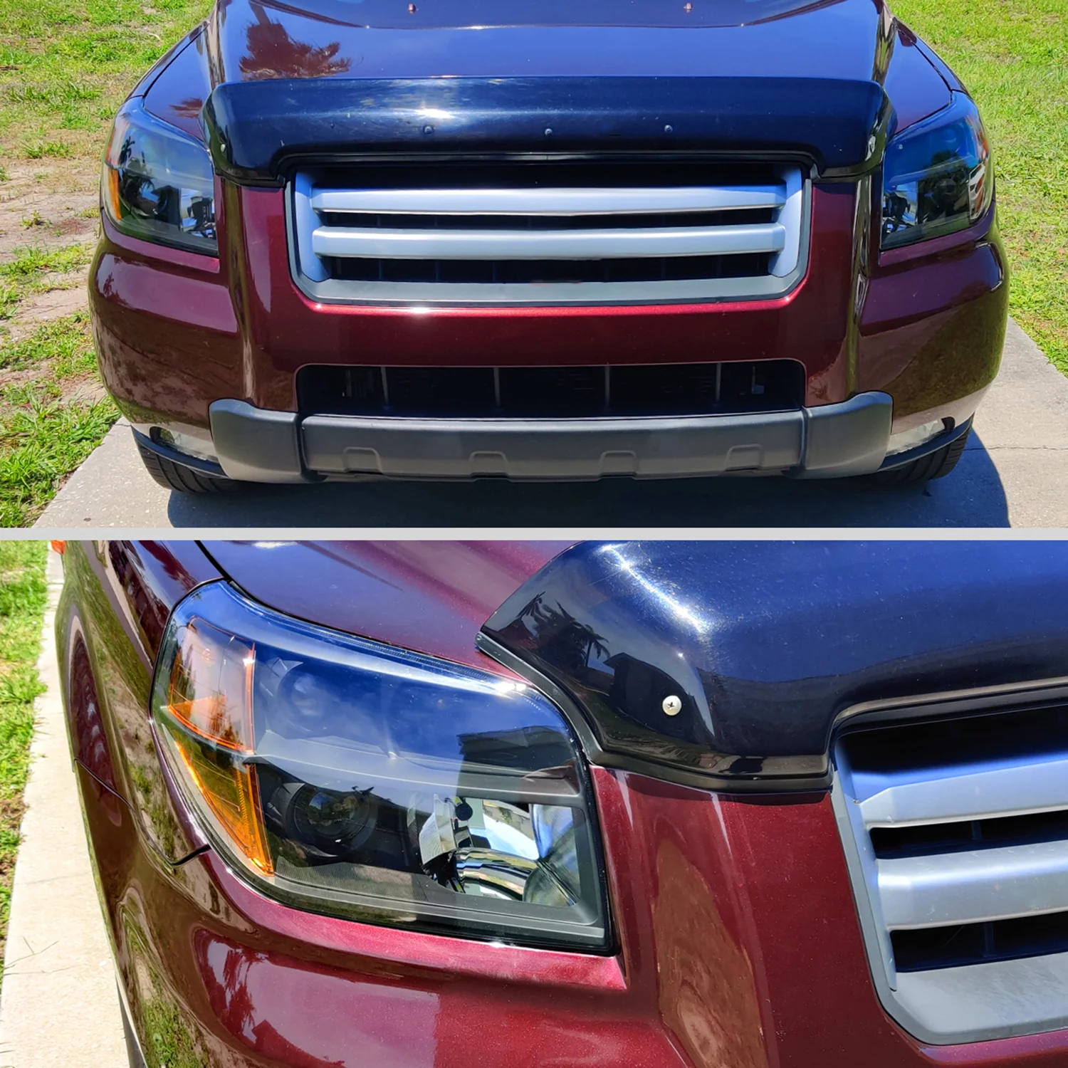 2006-2008 Honda Pilot Projector Style Headlights Matte Black/Clear Lens - Image 9