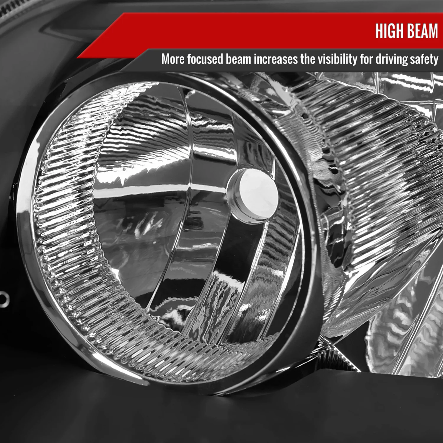2006-2008 Toyota RAV4 Factory Style Headlights Matte Black/Clear Lens - Image 4