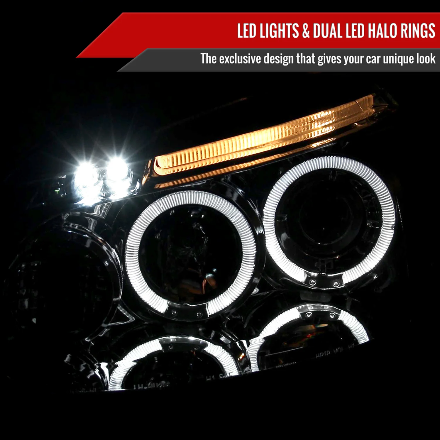 2006-2008 VW Golf Rabbit/ 2006-2010 Jetta Dual Halo Projector Headlights Chrome - Image 2