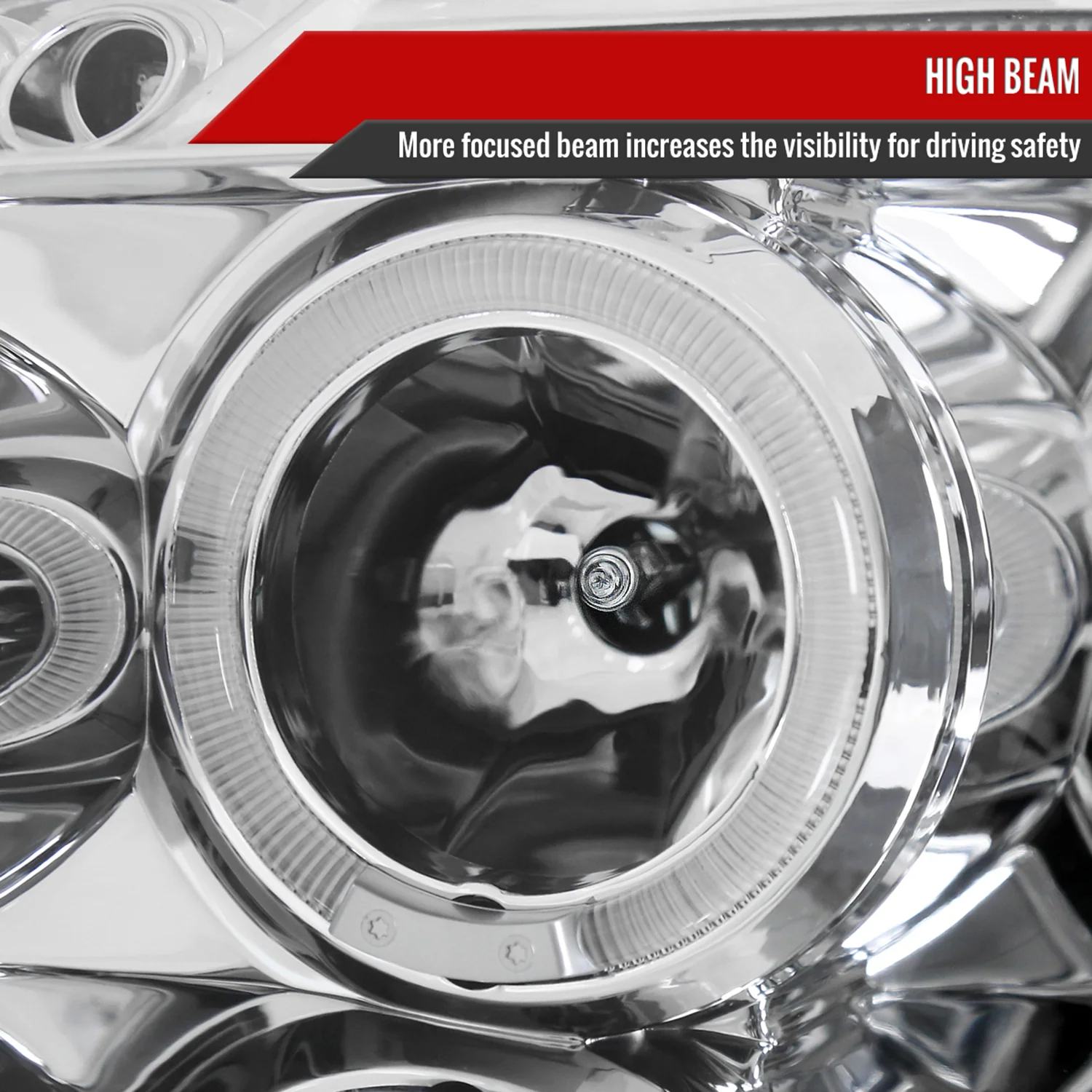 2006-2008 VW Golf Rabbit/ 2006-2010 Jetta Dual Halo Projector Headlights Chrome - Image 4