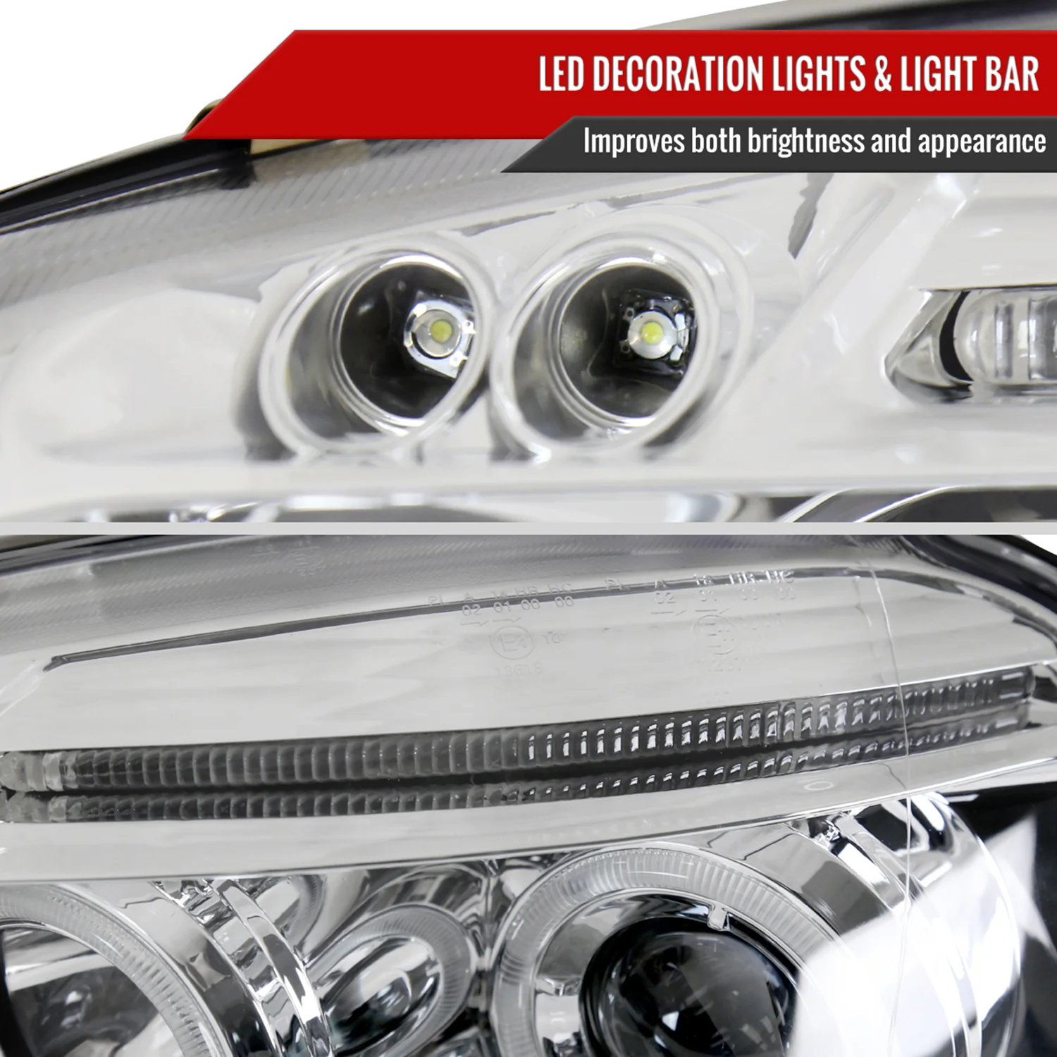 2006-2008 VW Golf Rabbit/ 2006-2010 Jetta Dual Halo Projector Headlights Chrome - Image 5