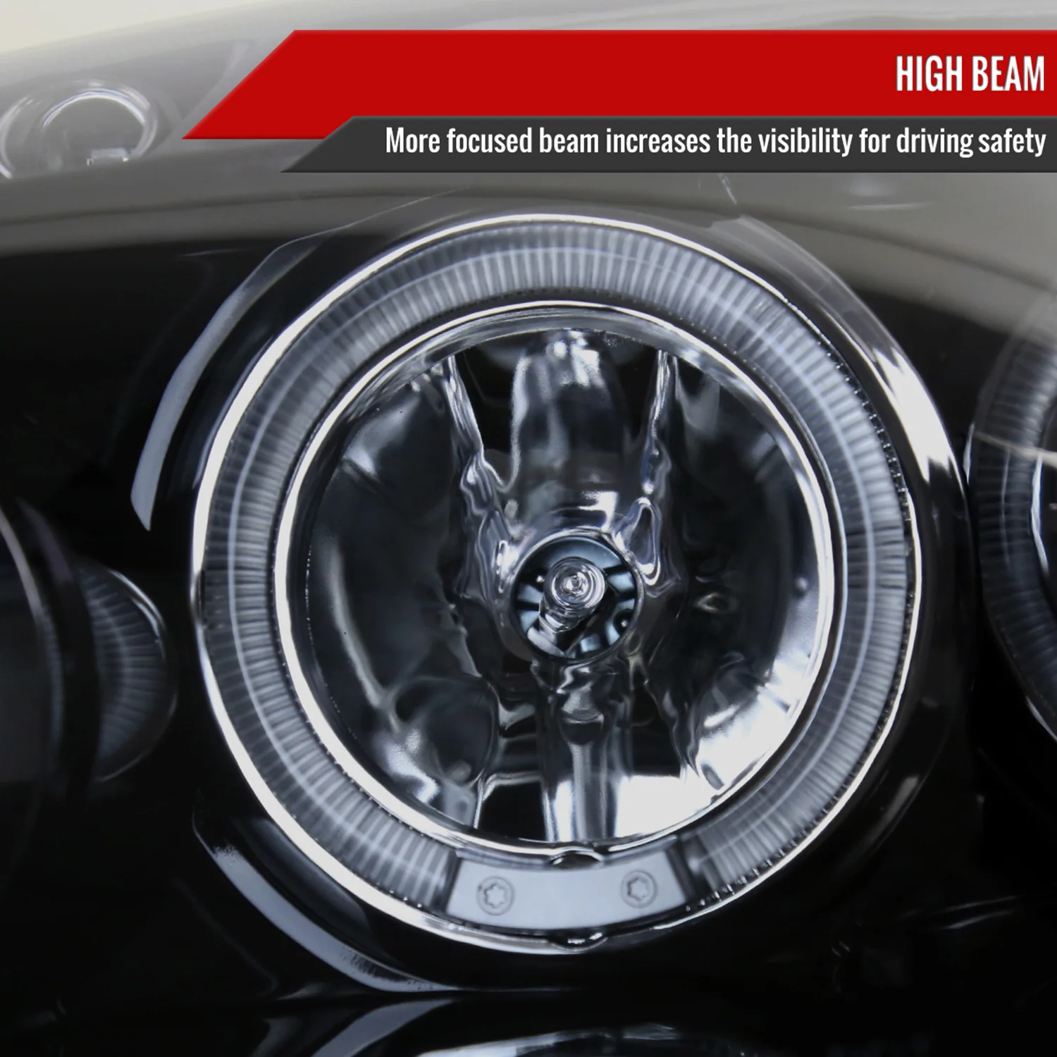 2006-2008 VW Golf Rabbit/ 2006-2010 Jetta Dual Halo Projector Headlights Smoke - Image 4
