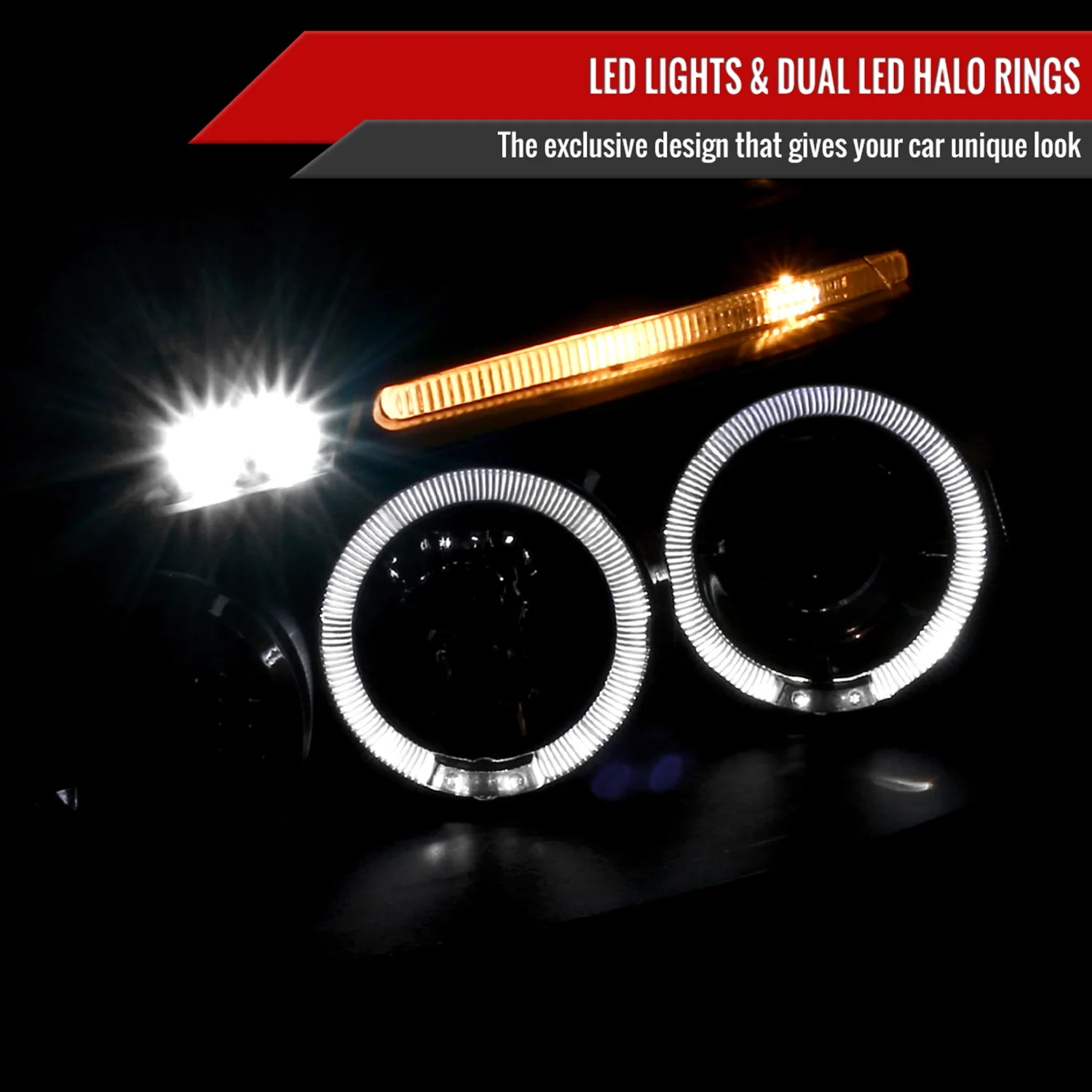 2006-2008 VW Golf Rabbit / Jetta Dual Halo Projector Headlights Matte Smoke - Image 2