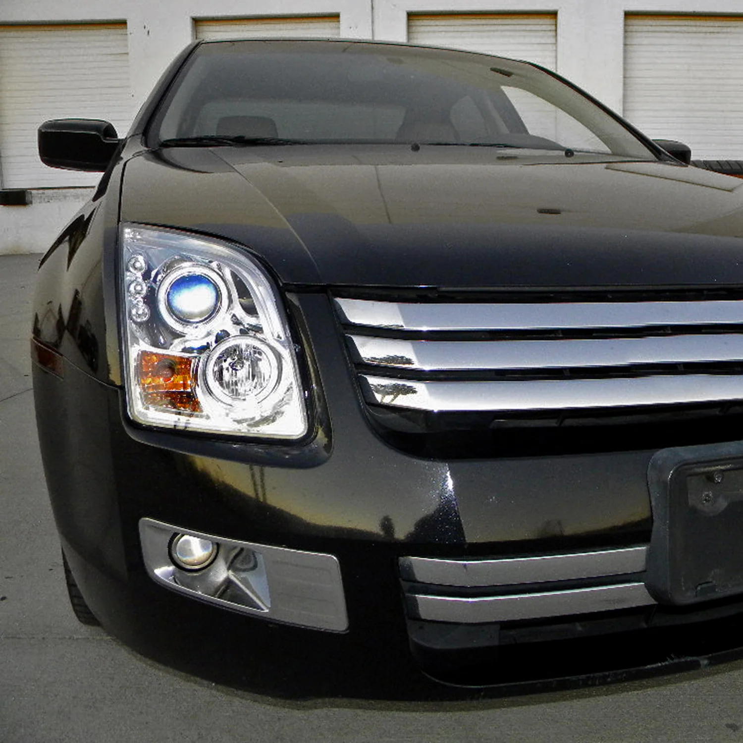 2006-2009 Ford Fusion Dual Halo Projector Headlights Chrome/Clear Lens - Image 10