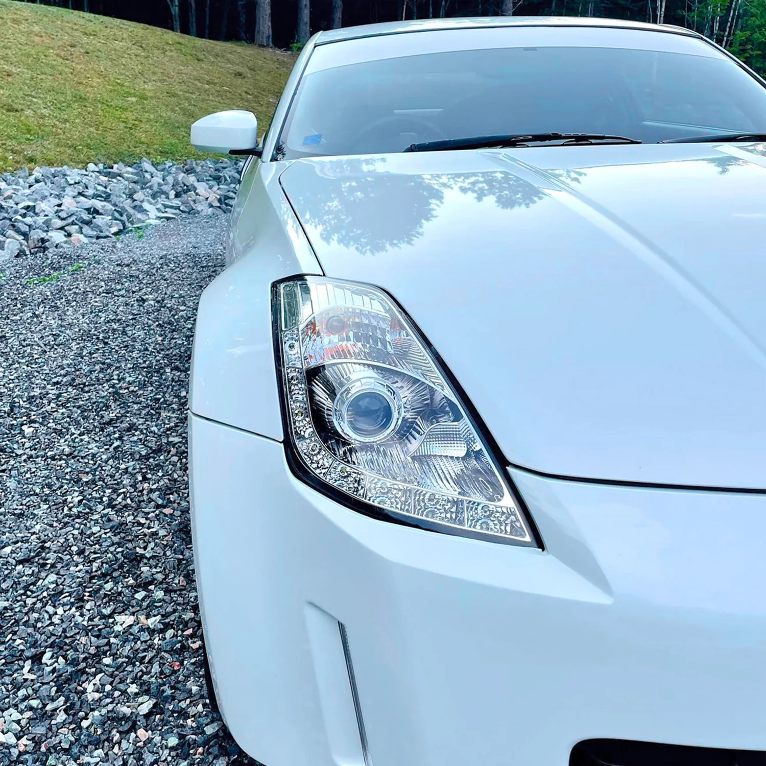 2006-2009 Nissan 350Z SMD LED Light Strip Projector Headlights Chrome/Clear - Image 10