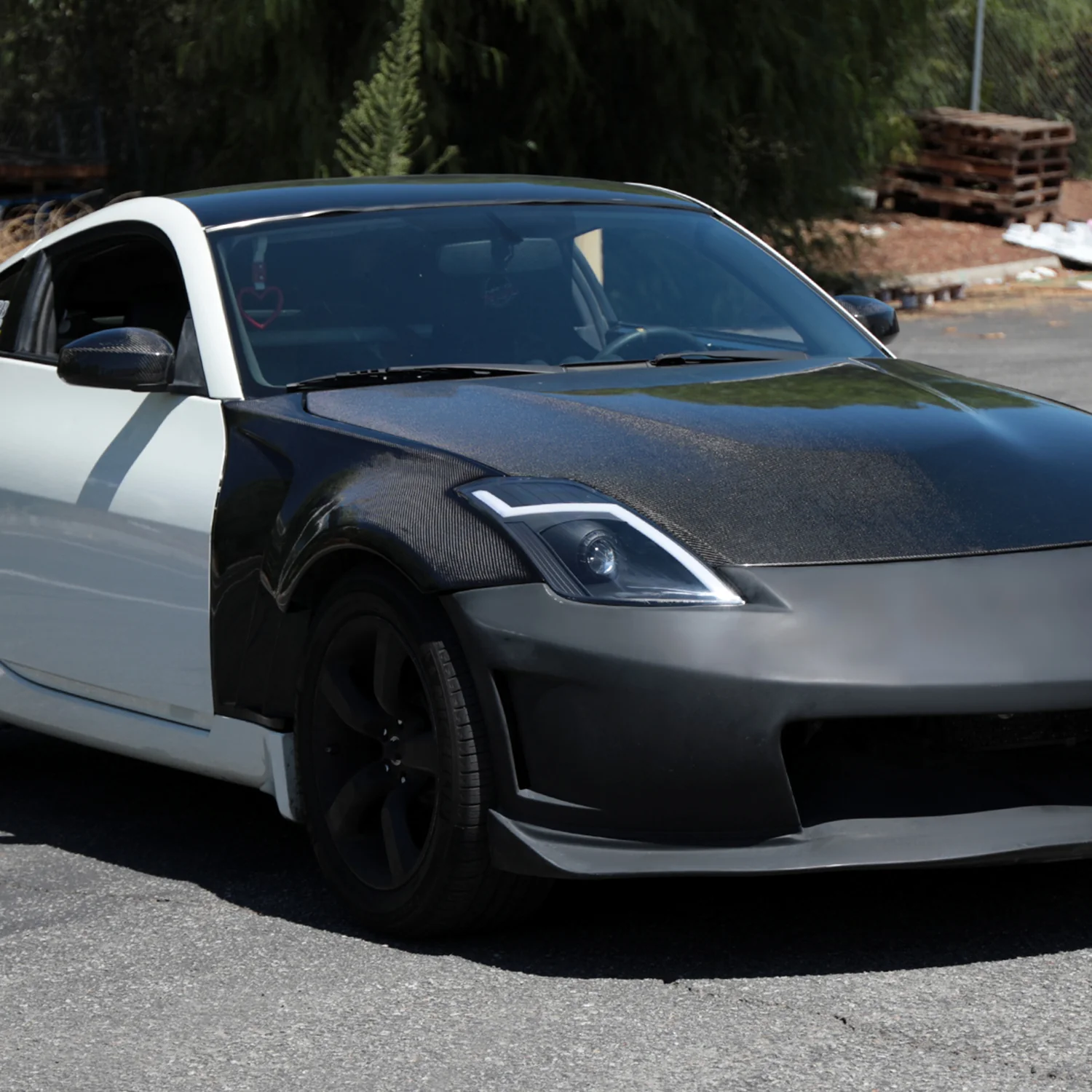 2006-2009 Nissan 350Z Turn Signal Animated LED Bar Projector Headlights Black - Image 9