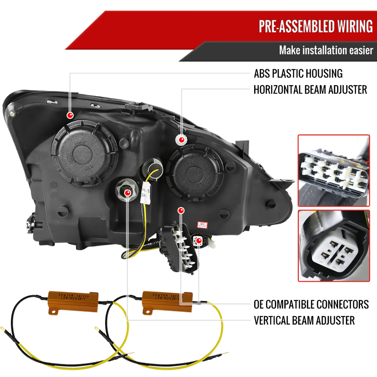 2006-2010 Lexus IS250/IS350 LED Light Headlights LED Signal Lights Smoke - Image 7
