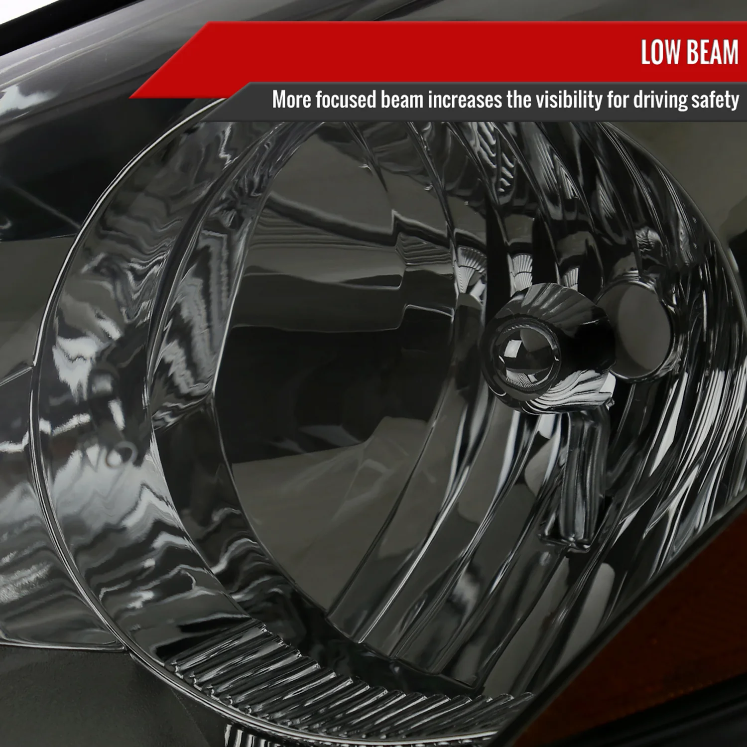 2006-2010 Toyota Sienna Factory Headlights w/Amber Reflector Chrome/Smoke - Image 3