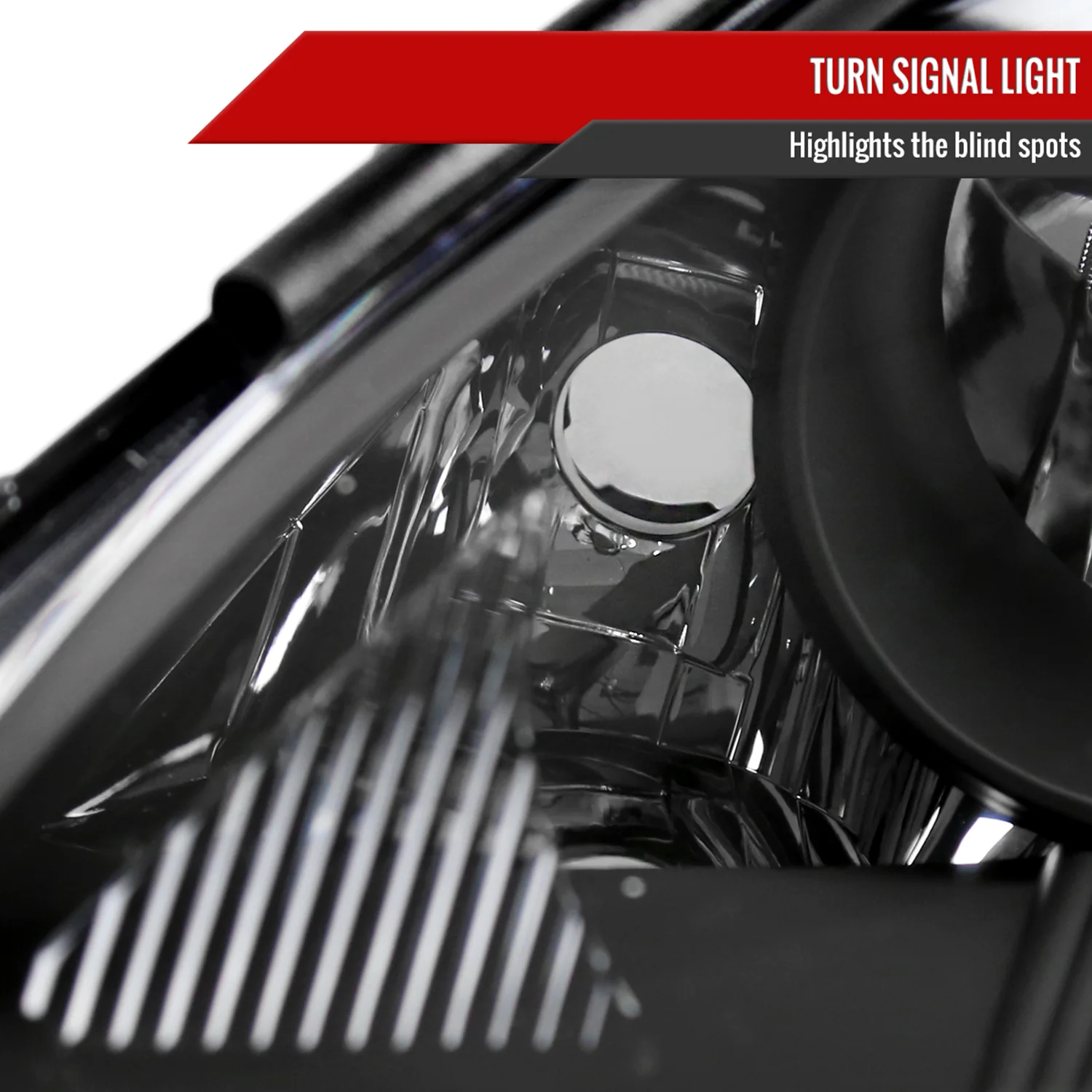 2006-2010 Toyota Sienna Factory Headlights w/Amber Reflector Matt Black/Clear - Image 5