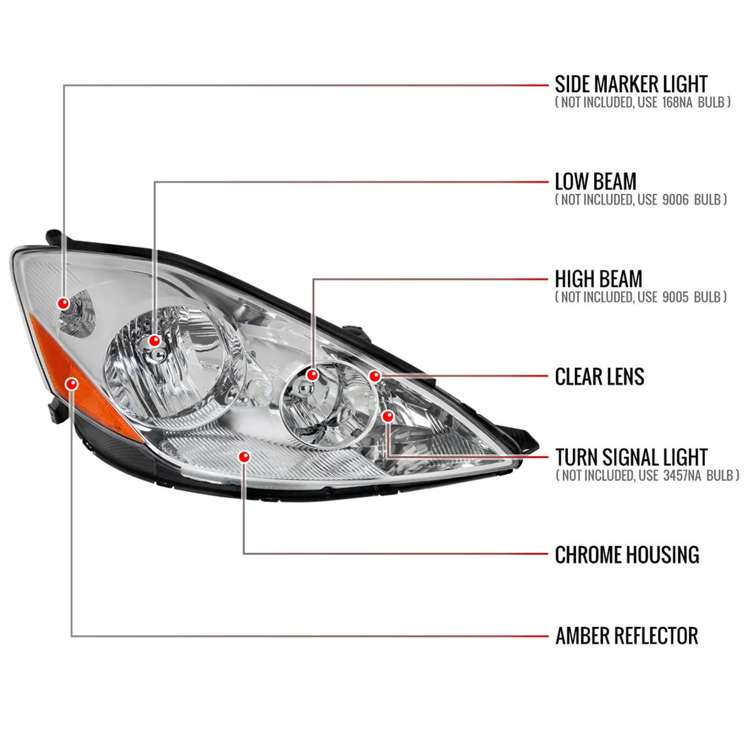 2006-2010 Toyota Sienna Factory Passenger/Right Headlight Amber Reflector - Image 8