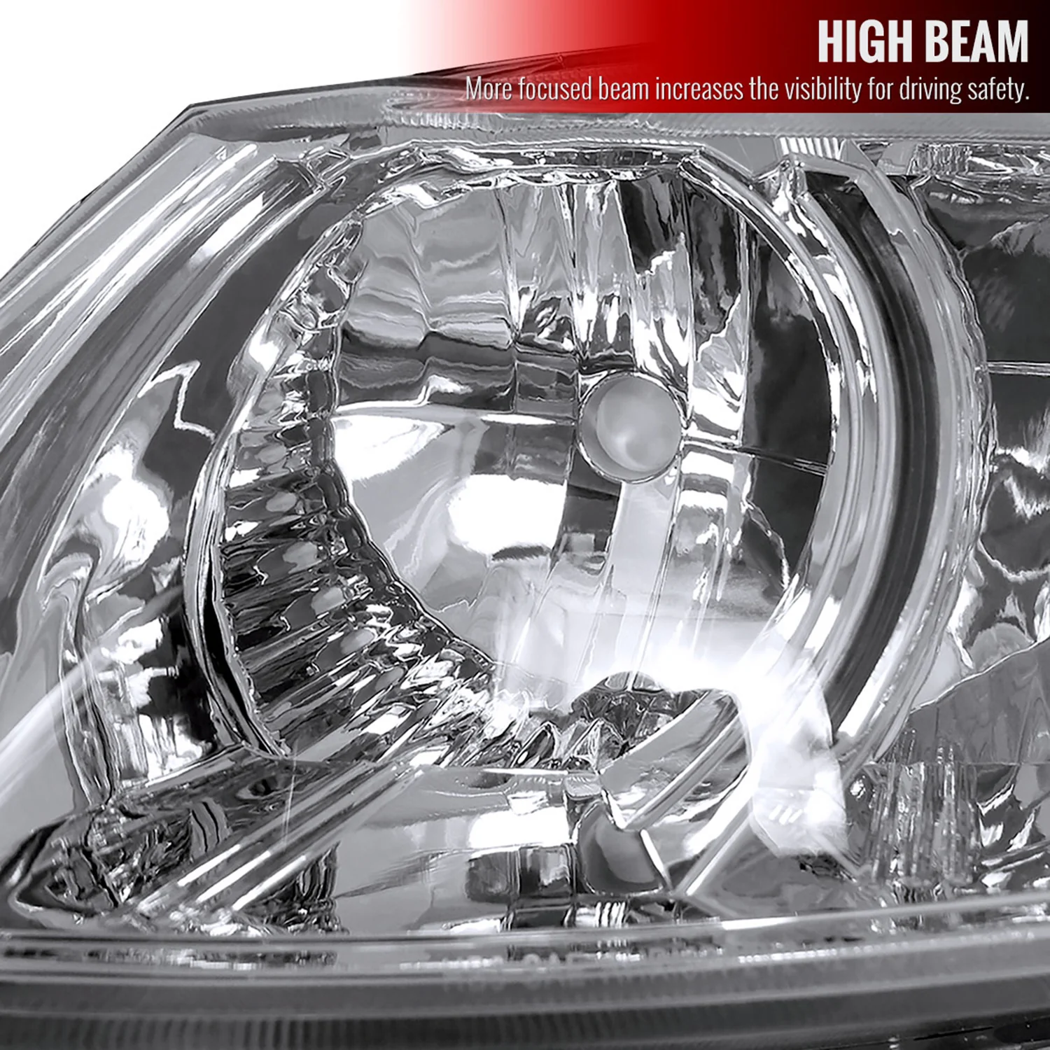 2006-2011 Honda Civic Coupe Factory Style Crystal Headlights Chrome/Clear Lens - Image 3