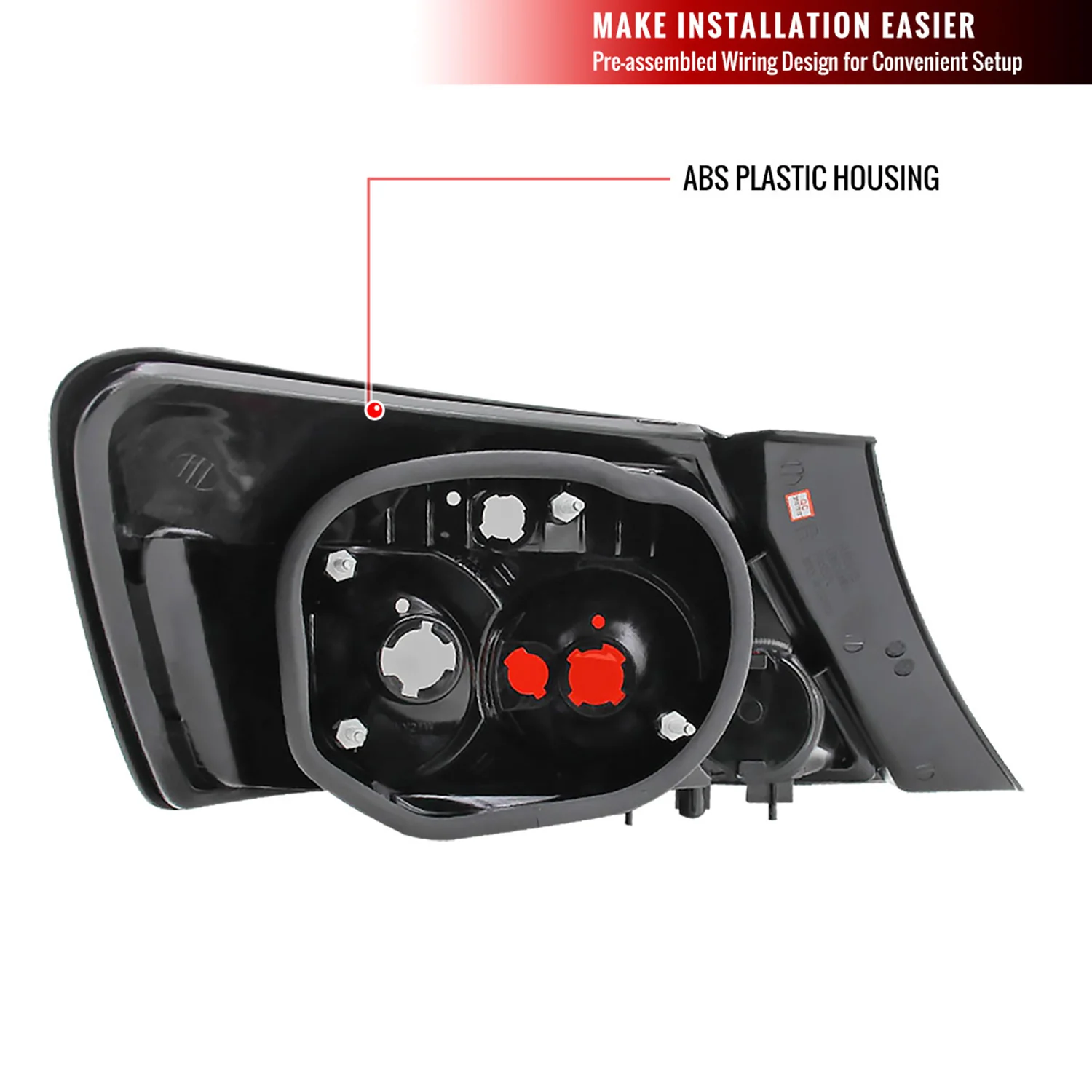 2006-2011 Honda Civic Coupe Tail Lights Glossy Black Housing/Smoke Lens - Image 9