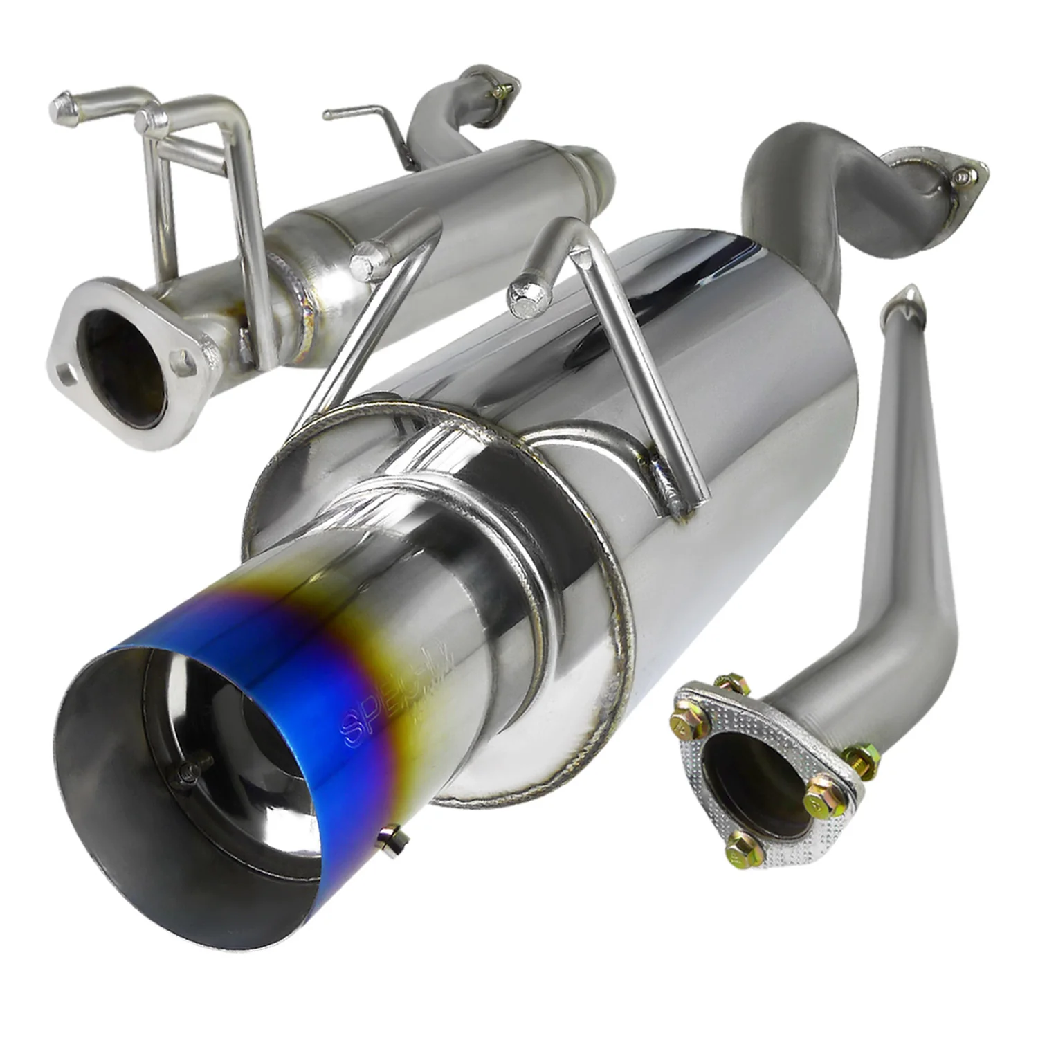 2006-2011 Honda Civic EX LX DX Sedan T-304 Steel N1 Catback Exhaust Burnt Tip
