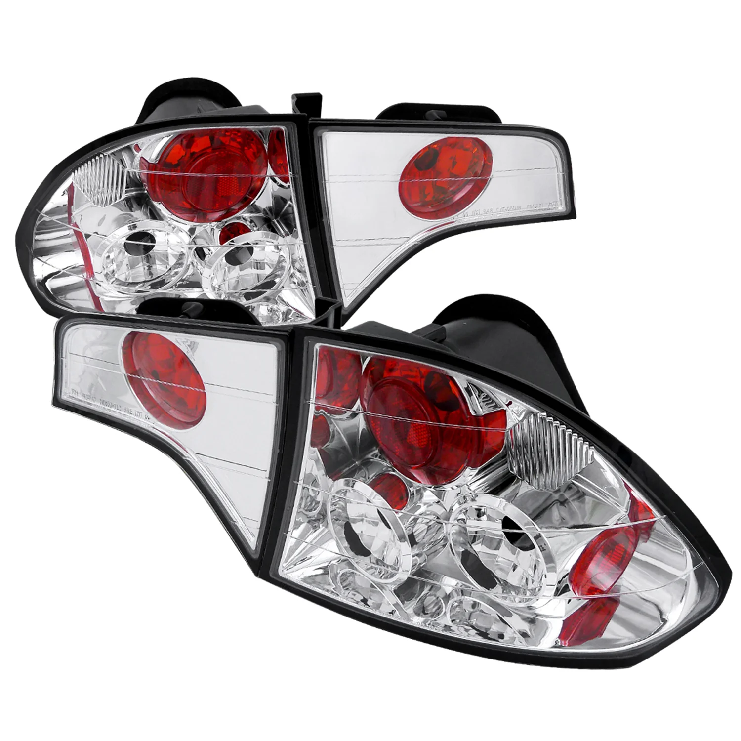 2006-2011 Honda Civic Sedan Tail Lights Chrome Housing/Clear Lens
