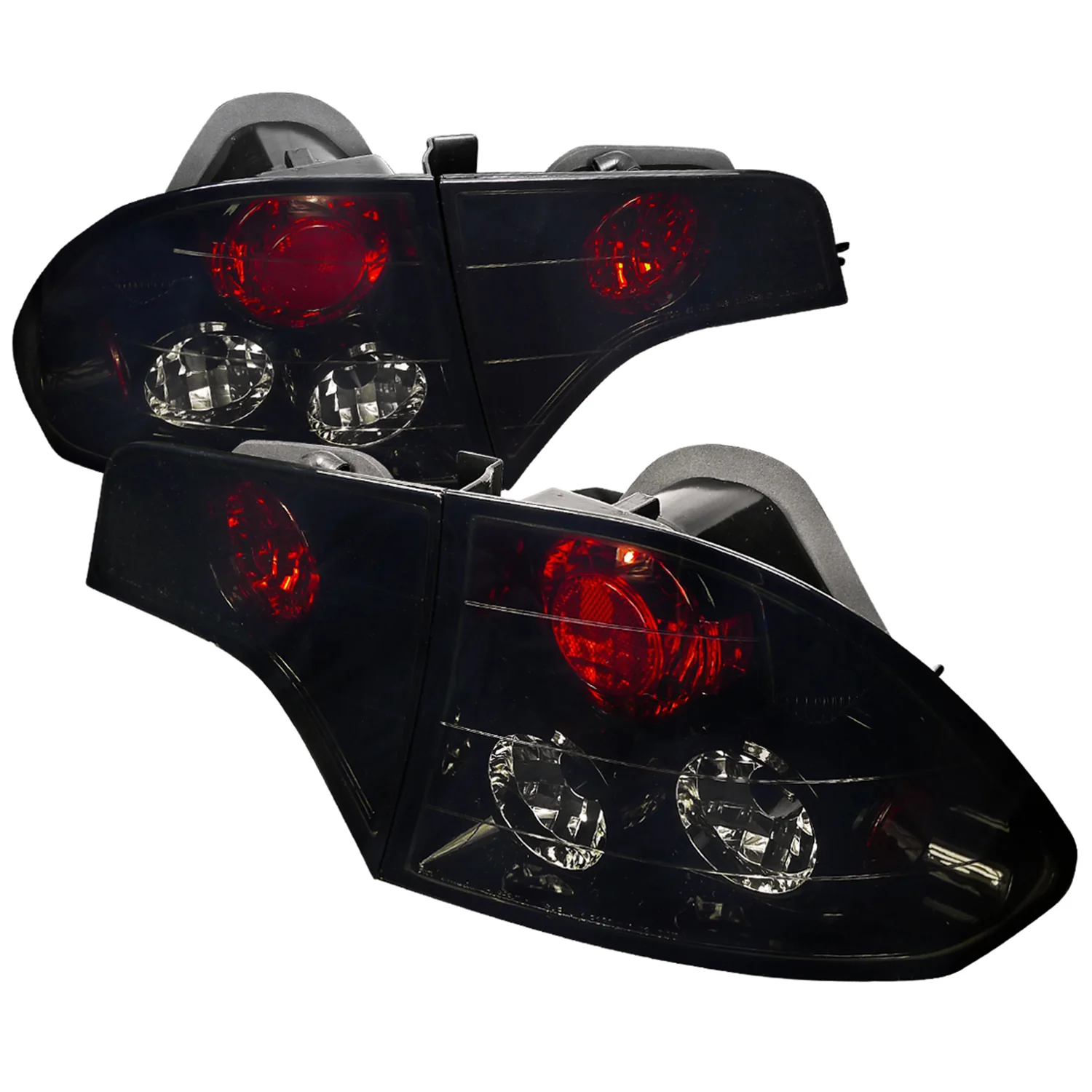 2006-2011 Honda Civic Sedan Tail Lights Glossy Black Housing/Smoke Lens