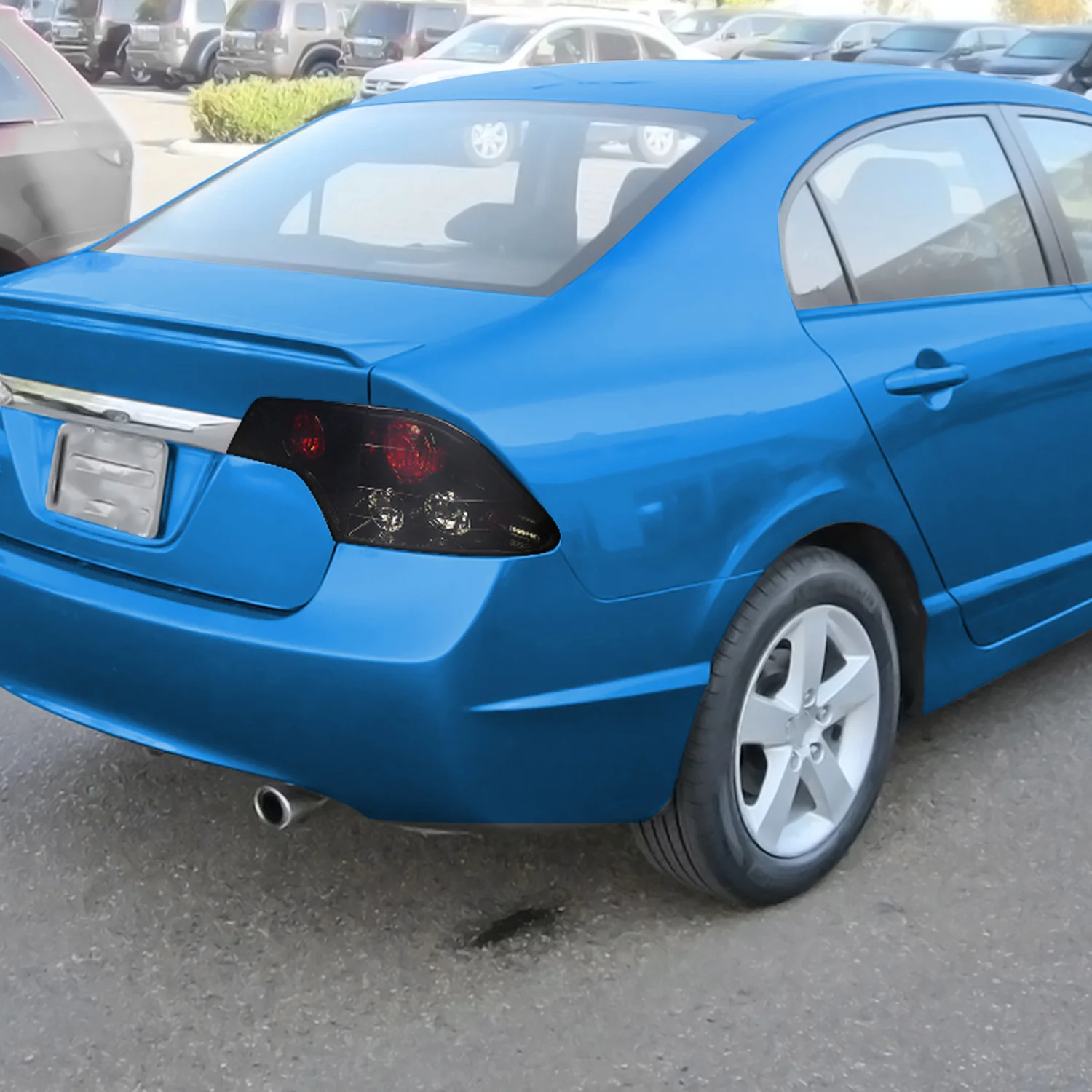 2006-2011 Honda Civic Sedan Tail Lights Glossy Black Housing/Smoke Lens - Image 10