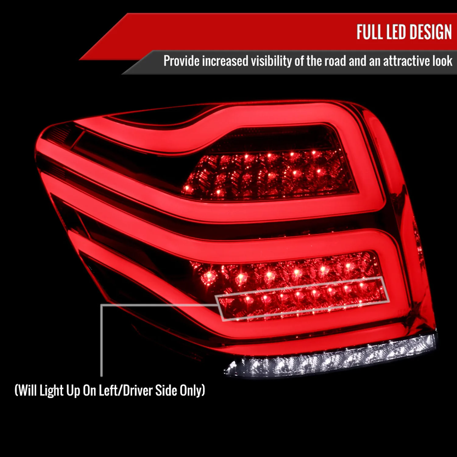 2006-2011 Mercedes Benz W164 ML Class LED Tail Lights Chrome/Smoke Lens - Image 2
