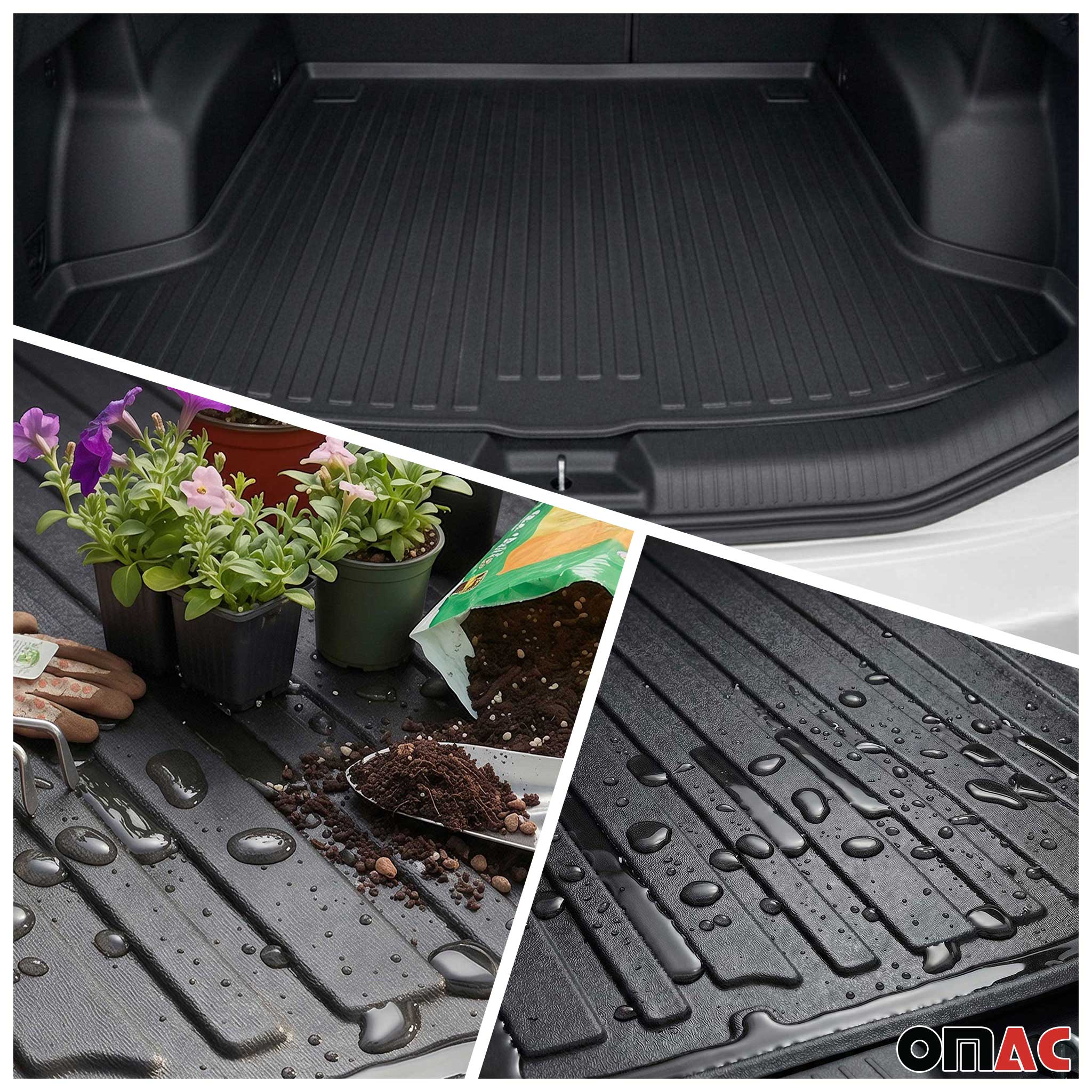 2006-2012 Toyota RAV4 3.gen Floor Mats & Cargo Liner Full Set All Weather Black - Image 3