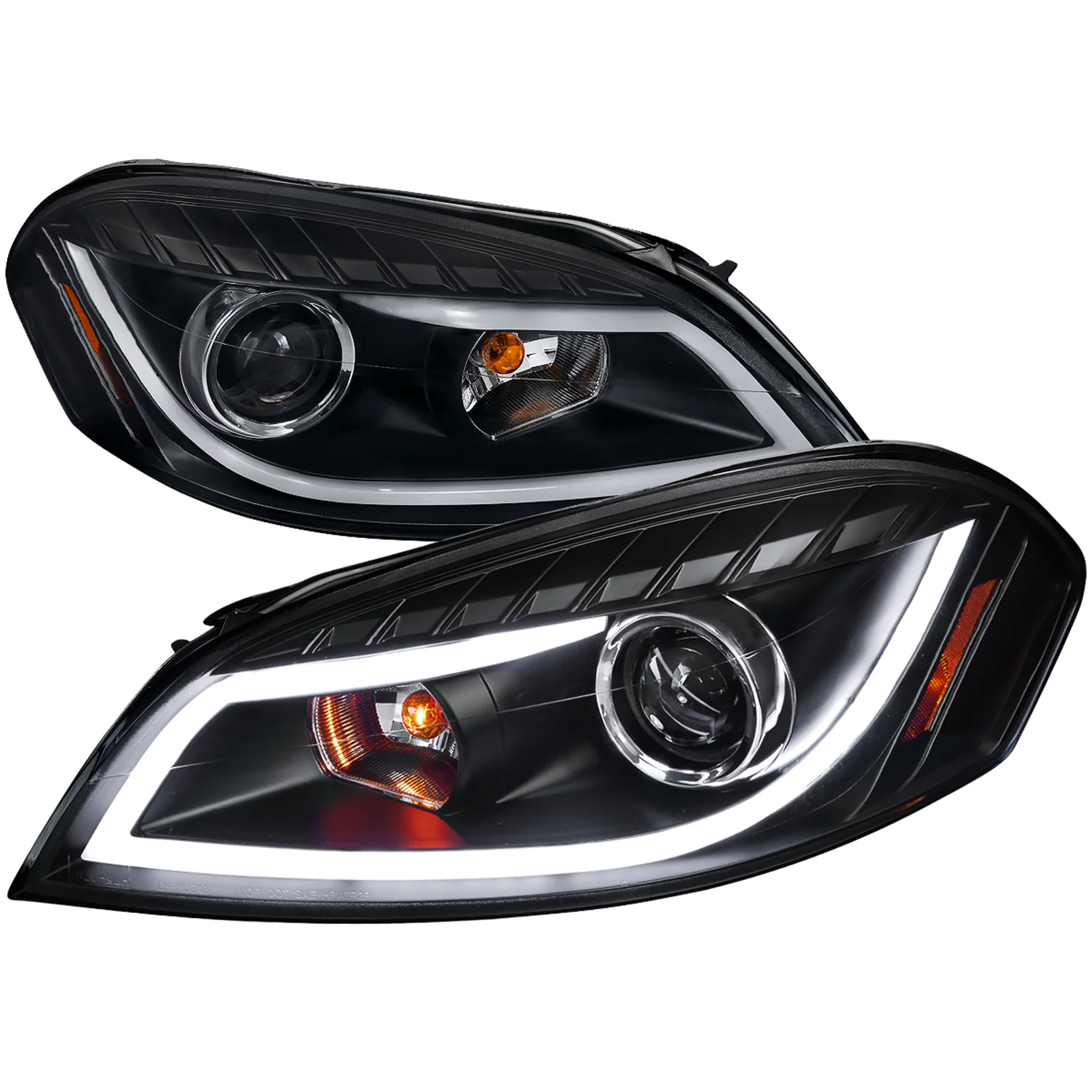 2006-2013 Chevy Impala / Impala Limited /Monte Carlo LED Bar Headlights Black