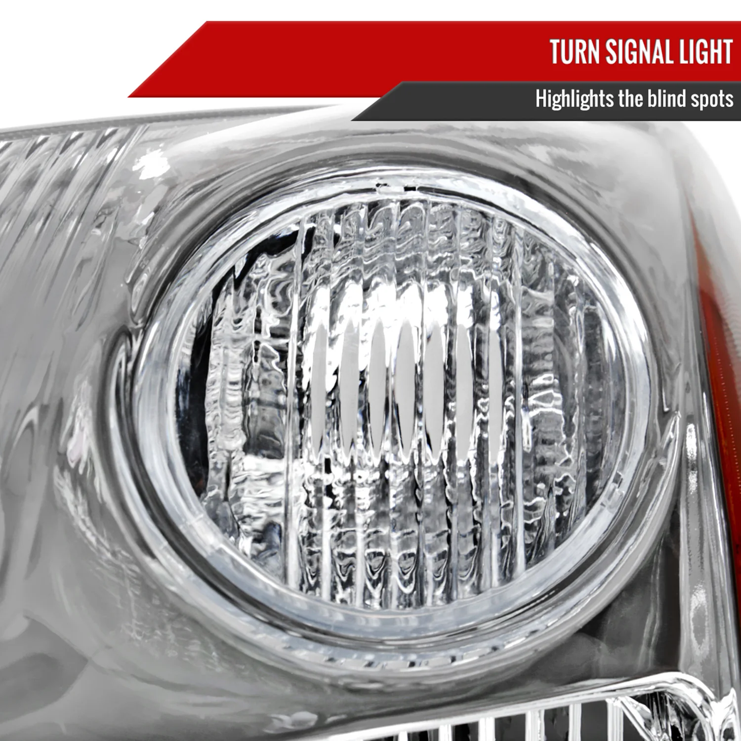 2007-2009 Nissan Sentra Factory Headlights w/Amber Reflector Chrome/Clear - Image 4