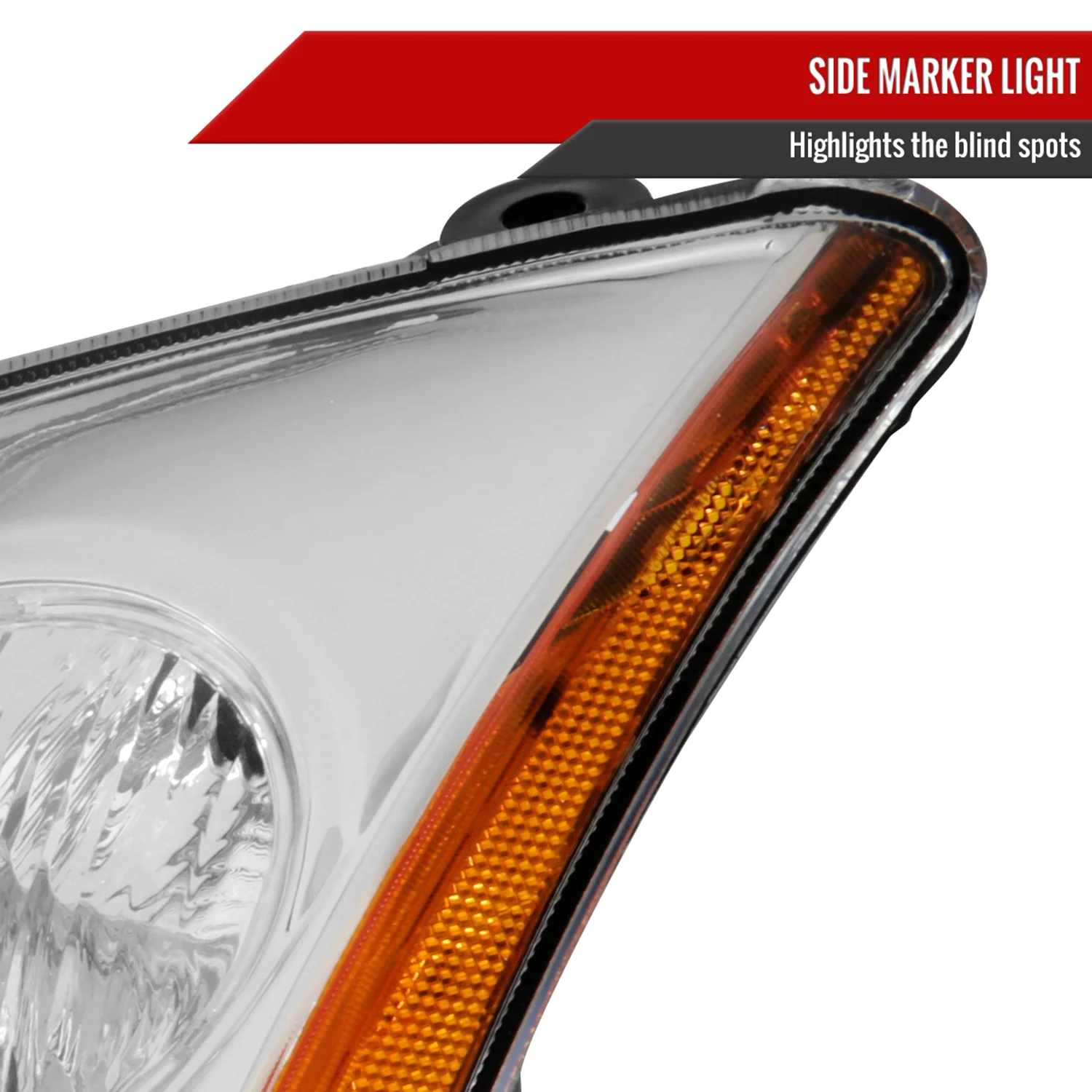 2007-2009 Nissan Sentra Factory Headlights w/Amber Reflector Chrome/Clear - Image 6