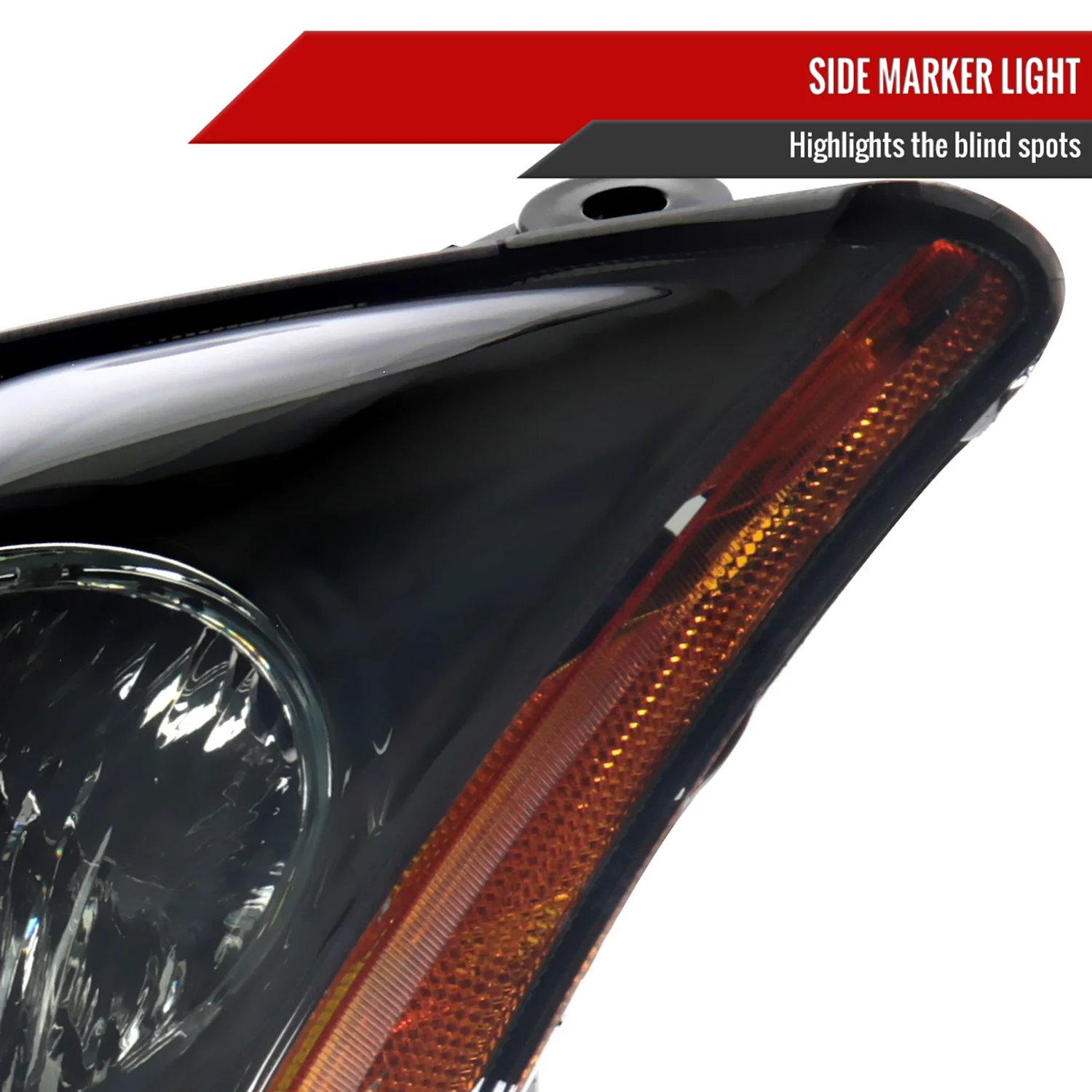 2007-2009 Nissan Sentra Factory Headlights w/Amber Reflector Chrome/Smoke - Image 6