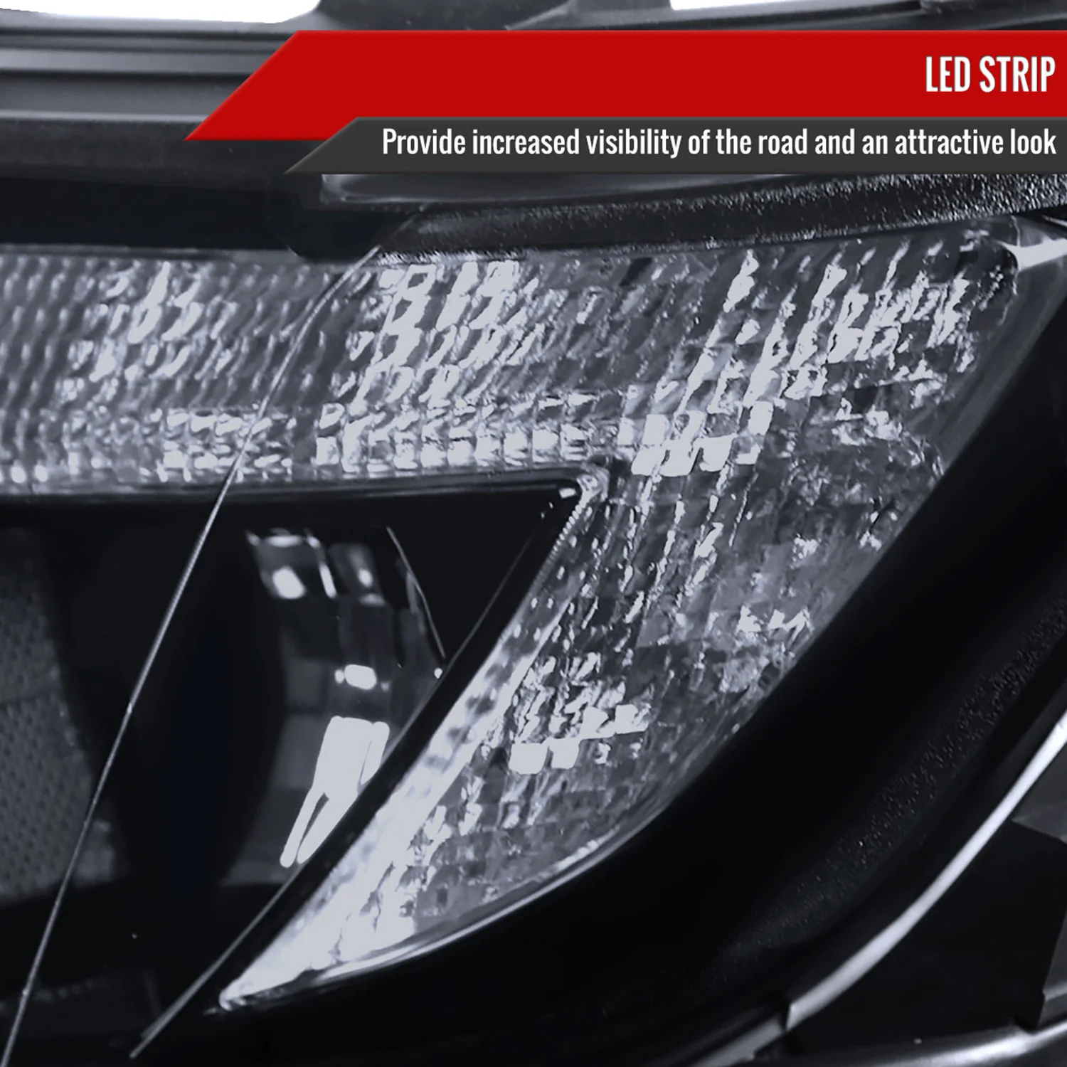 2007-2010 Ford Edge Halo Projector Headlights LED Light Glossy Black/Smoke - Image 4
