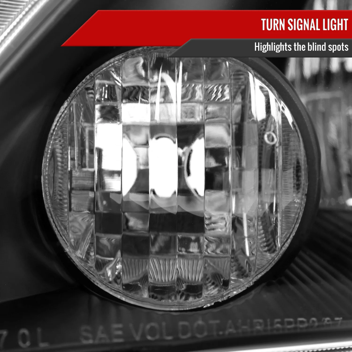 2007-2011 Honda CR-V Factory Style Headlights Matte Black Housing/Clear Lens - Image 4