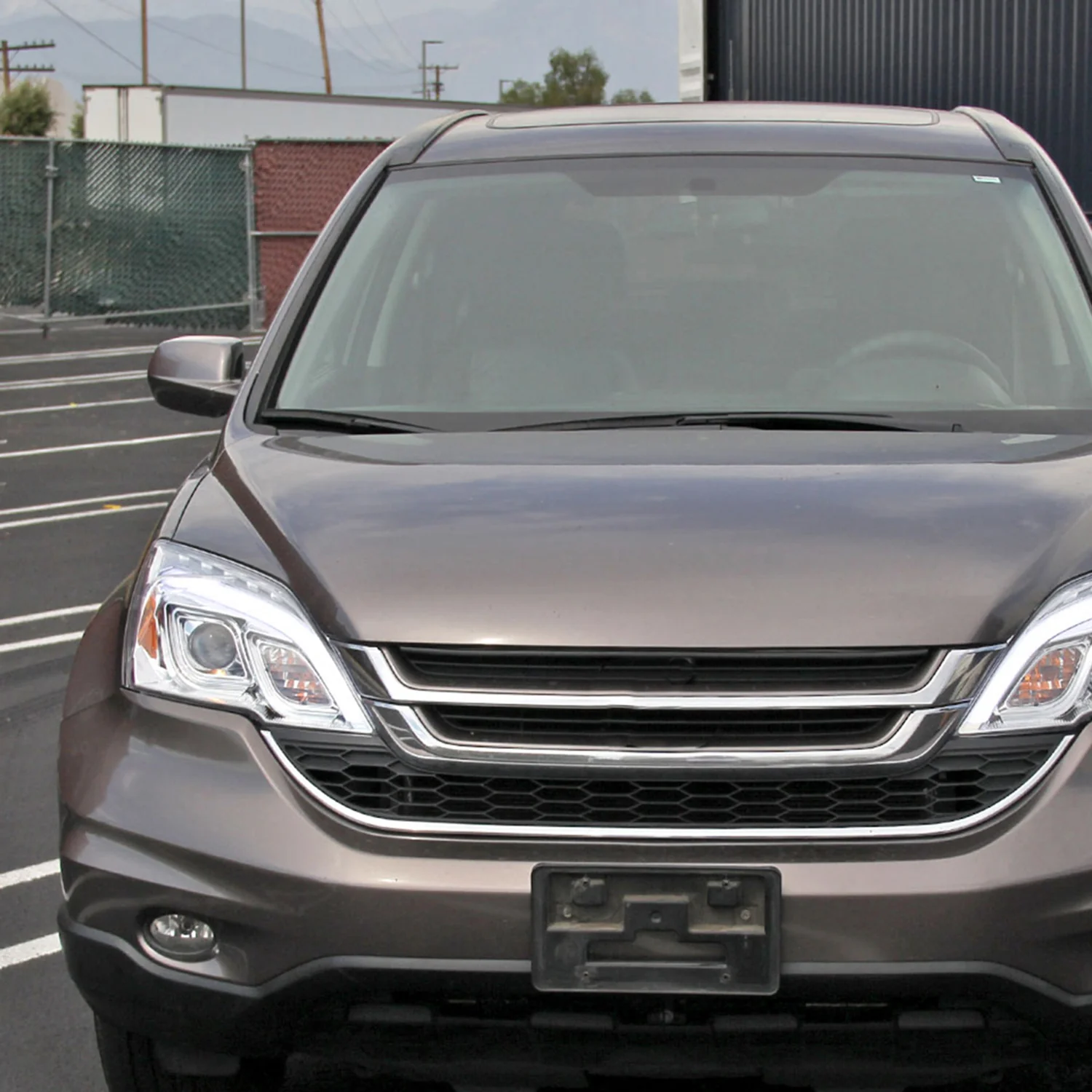 2007-2011 Honda CRV LED Bar Projector Headlights Chrome Housing/Clear Lens - Image 10
