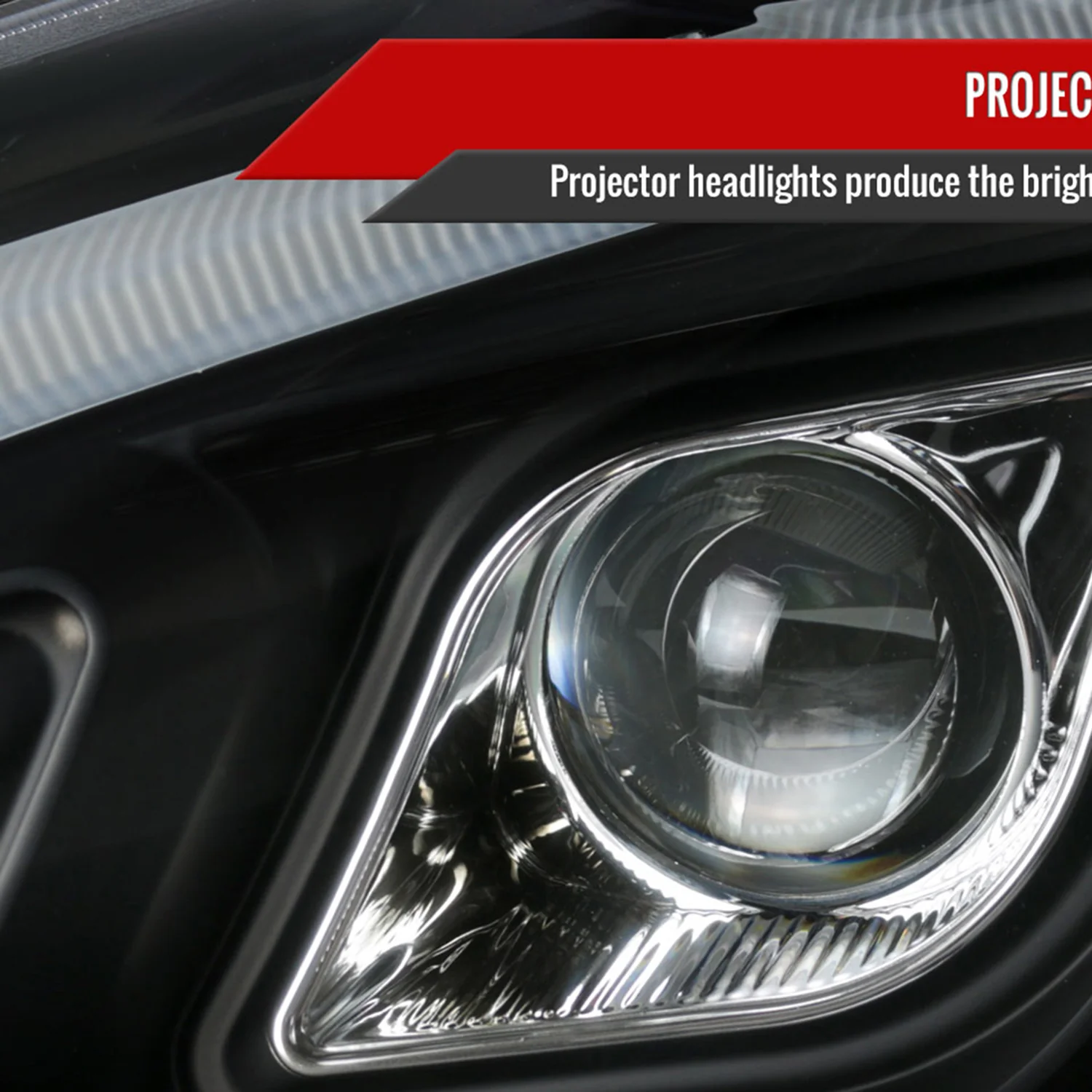 2007-2011 Honda CRV LED Bar Projector Headlights Matte Black/Clear Lens - Image 3
