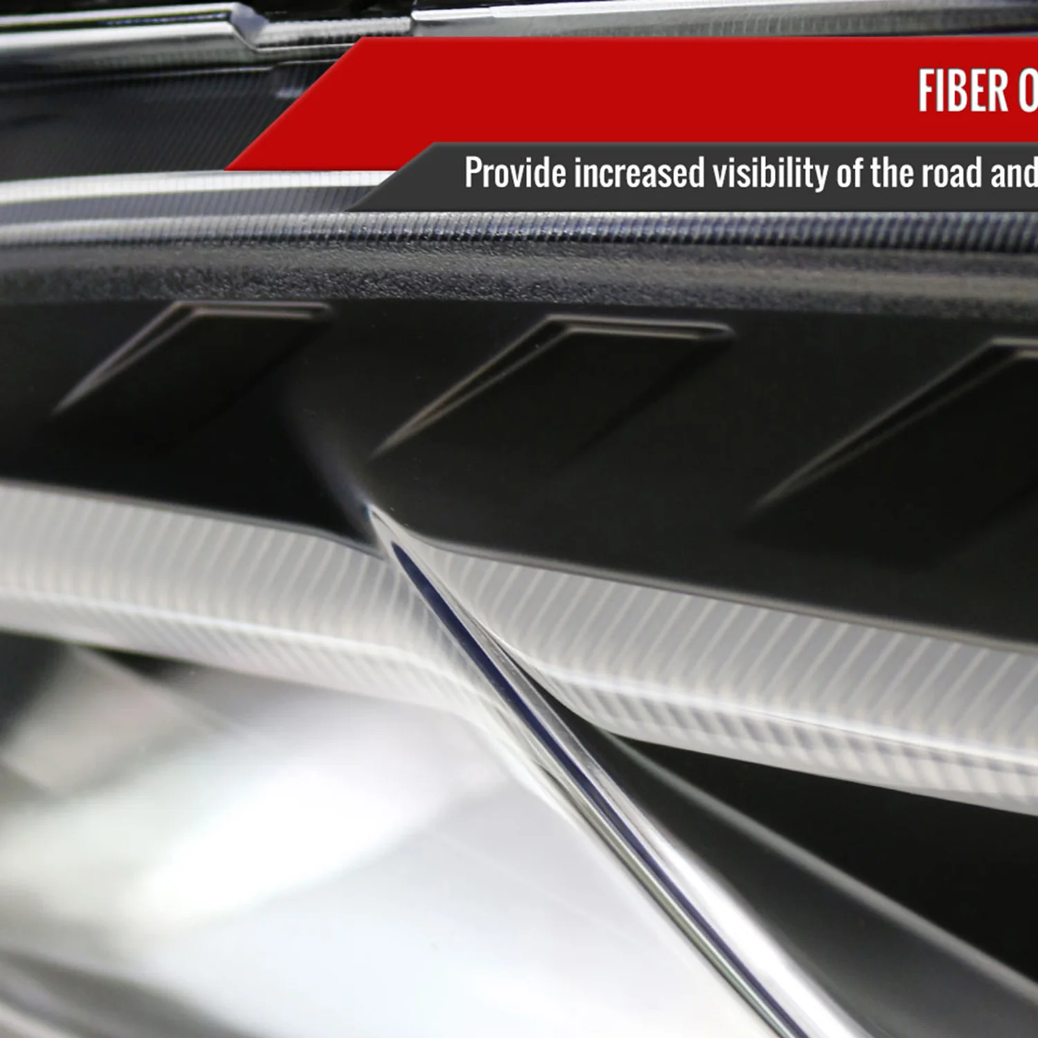 2007-2011 Honda CRV LED Bar Projector Headlights Matte Black/Clear Lens - Image 4