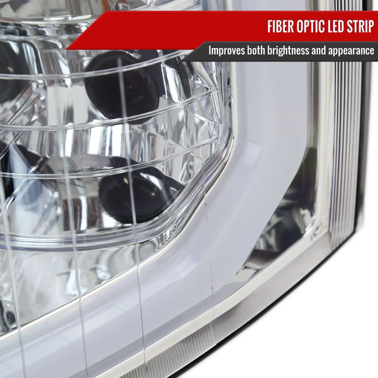 2007-2013 Chevy Silverado 1500 2500HD 3500HD C-Bar Headlights Amber & Chrome - Image 5