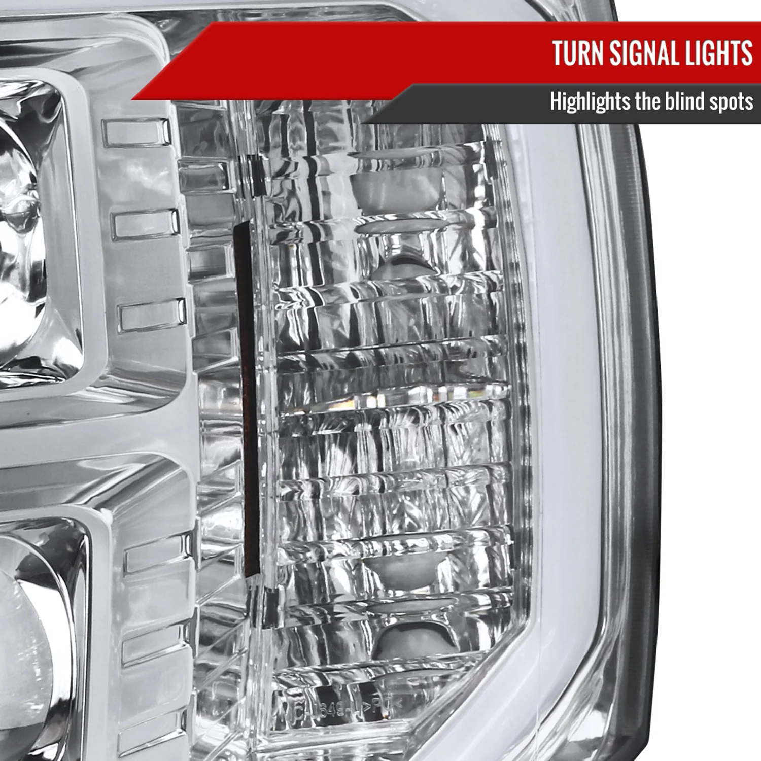 2007-2013 Chevy Silverado 1500/ 2500HD 3500HD LED C-Bar Headlights Chrome - Image 6