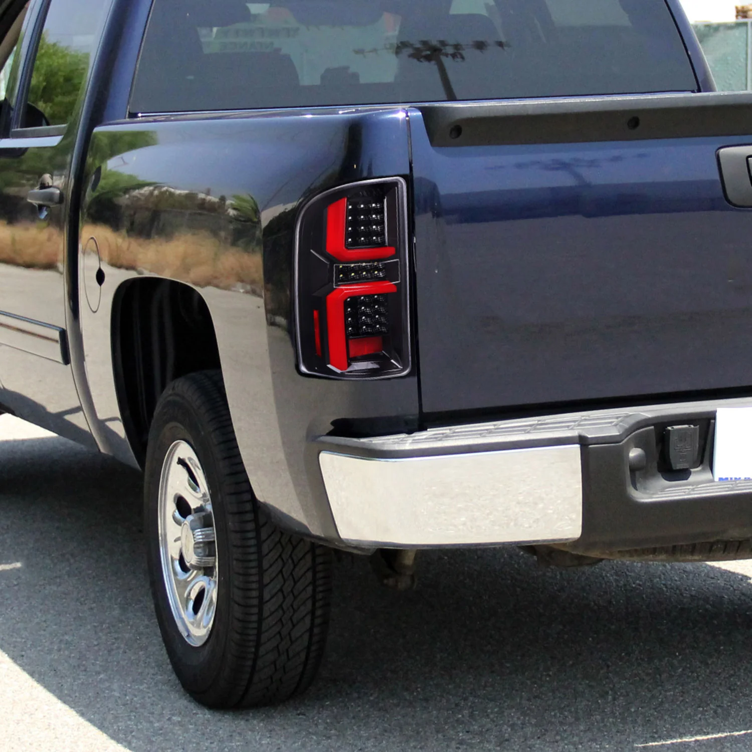 2007-2013 Chevy Silverado 1500 2500HD/3500HD LED Tail Lights Red Jet Black - Image 10