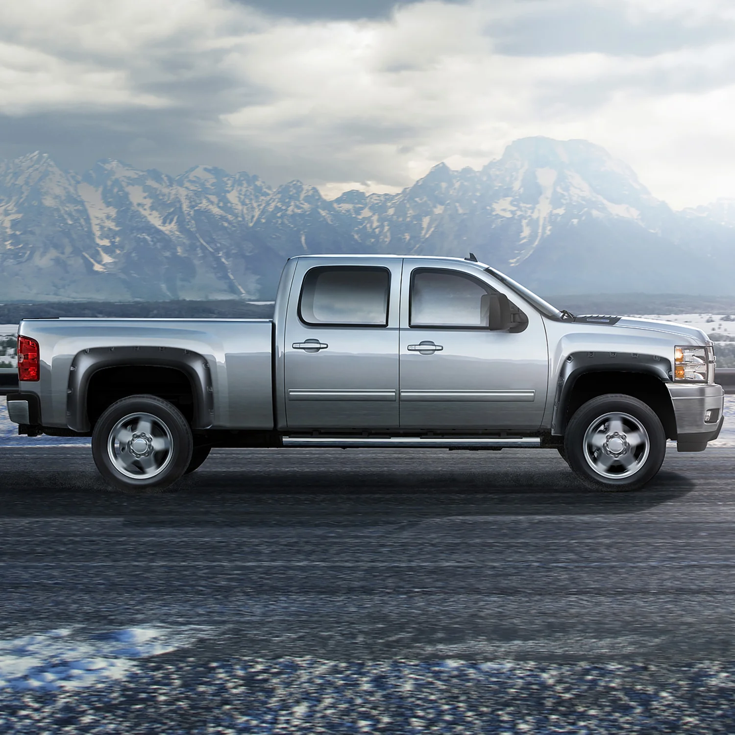 2007-2013 Chevy Silverado 1500 69.3" Bed Fleetside Smooth Fender Flares - Image 10