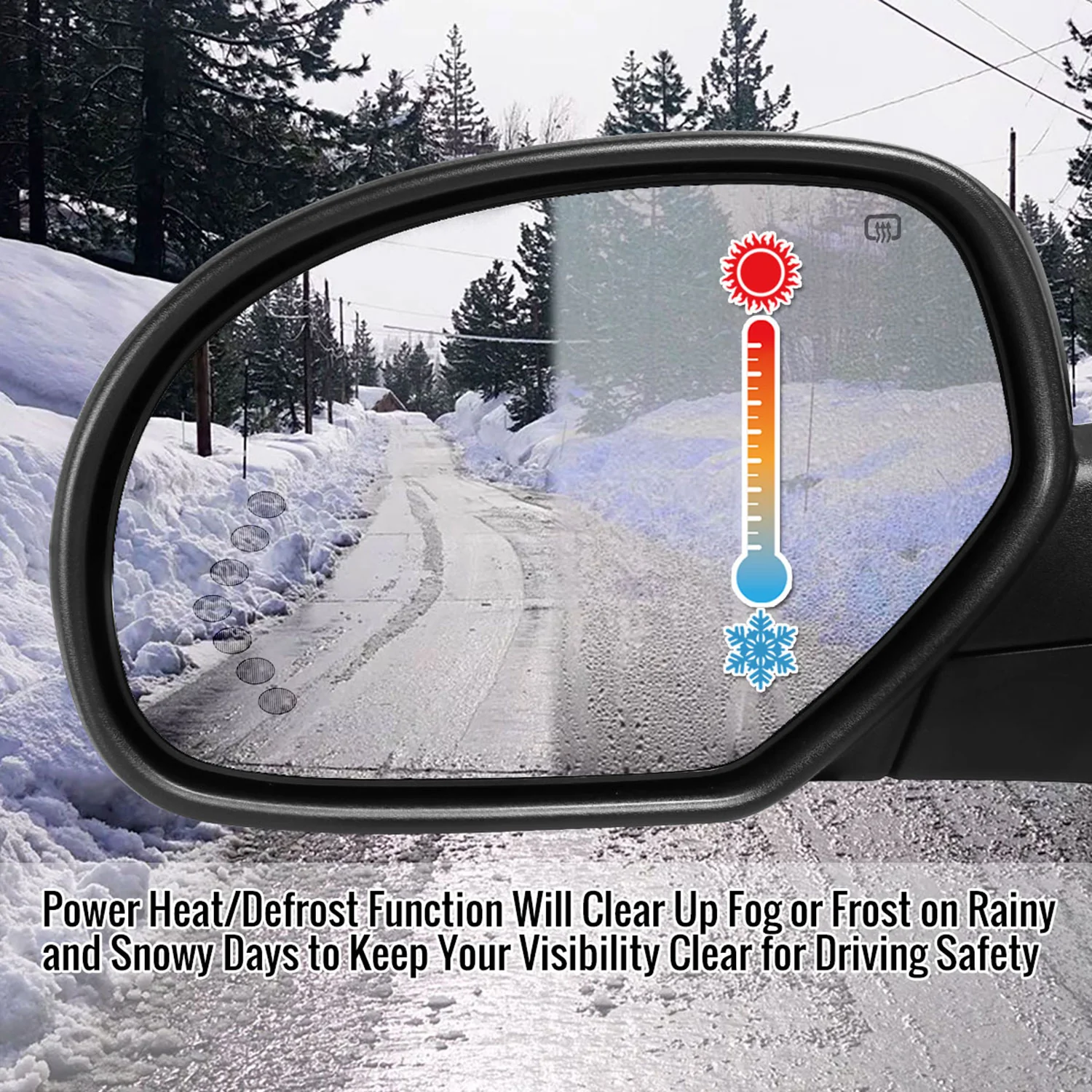 2007-2013 Chevy Silverado/GMC Sierra Chrome Heated Side Mirror Driver Side - Image 10