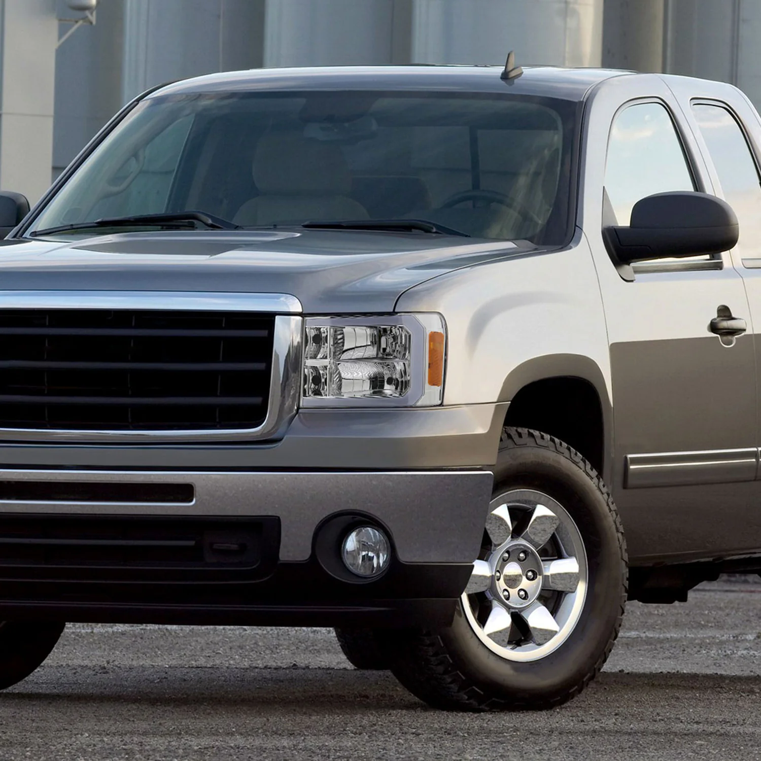 2007-2013 GMC Sierra 1500/ 1500HD 2500HD 3500HD LED Factory Headlights Chrome - Image 10