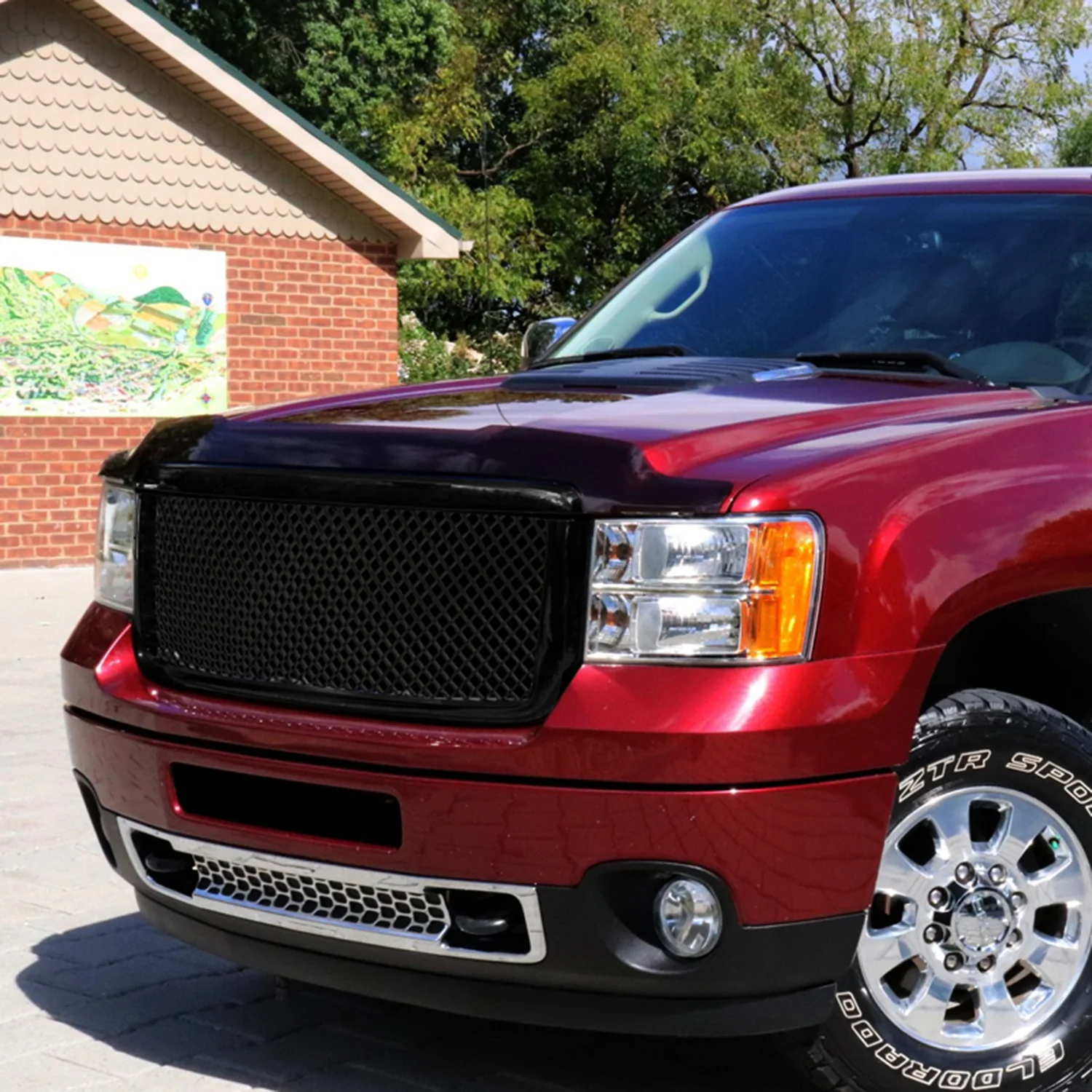 2007-2013 GMC Sierra 1500 Light Duty Glossy Black ABS Honeycomb Mesh Grille - Image 10