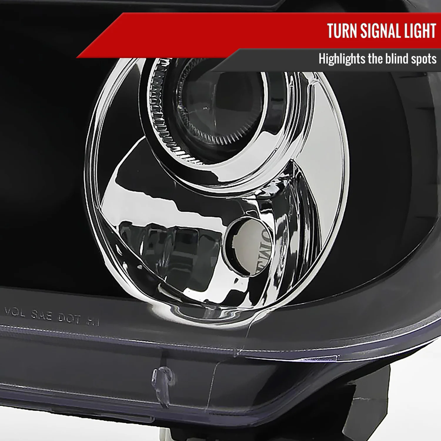 2007-2013 Toyota Tundra/ 08-2017 Sequoia Single Halo Projector Headlights Black - Image 6