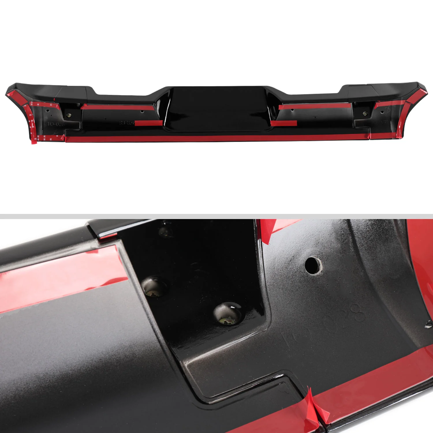 2007-2013 Toyota Tundra Rear Roof Glossy Black Truck Spoiler Wing Kit - Image 6
