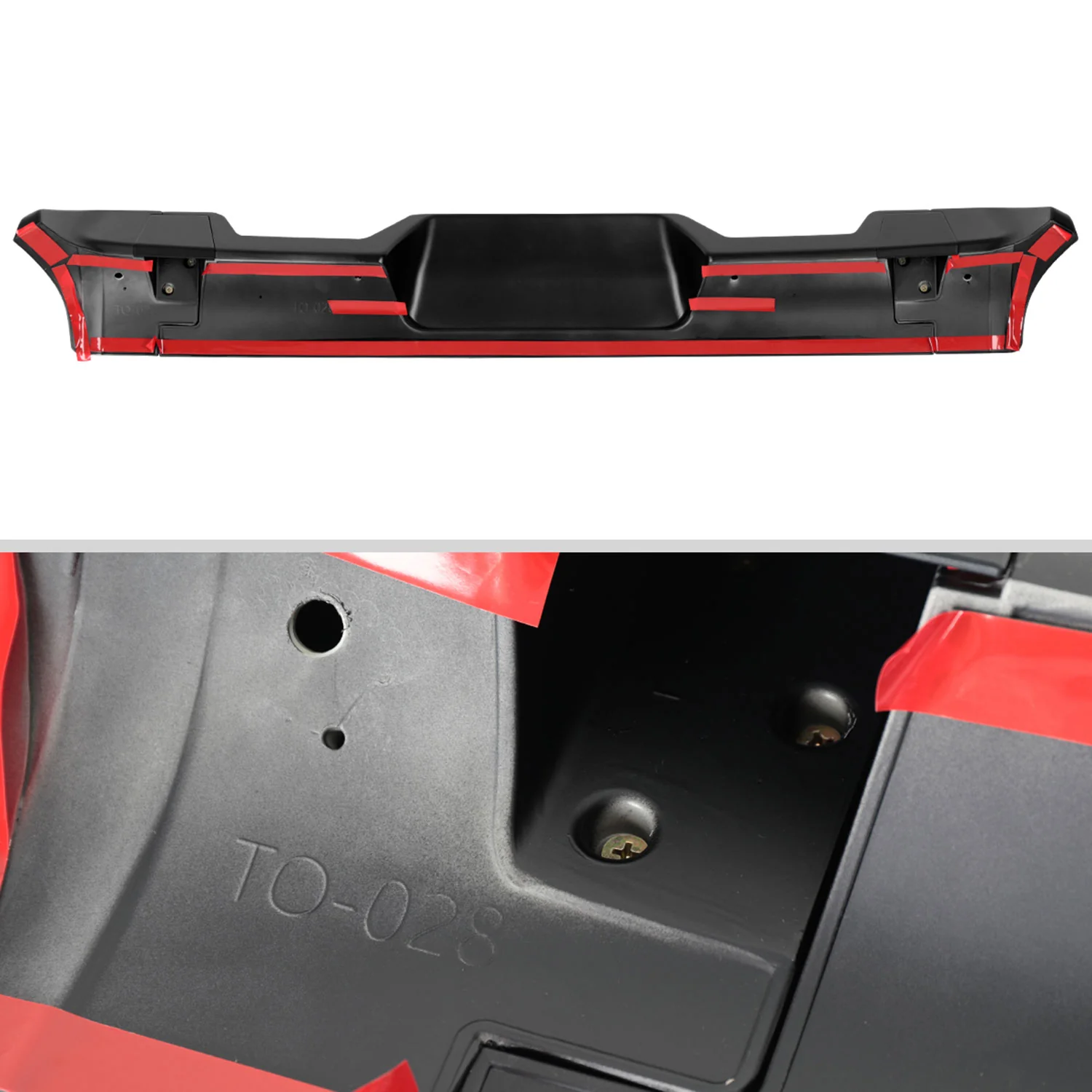 2007-2013 Toyota Tundra Rear Roof Matte Black Truck Spoiler Wing Kit - Image 6