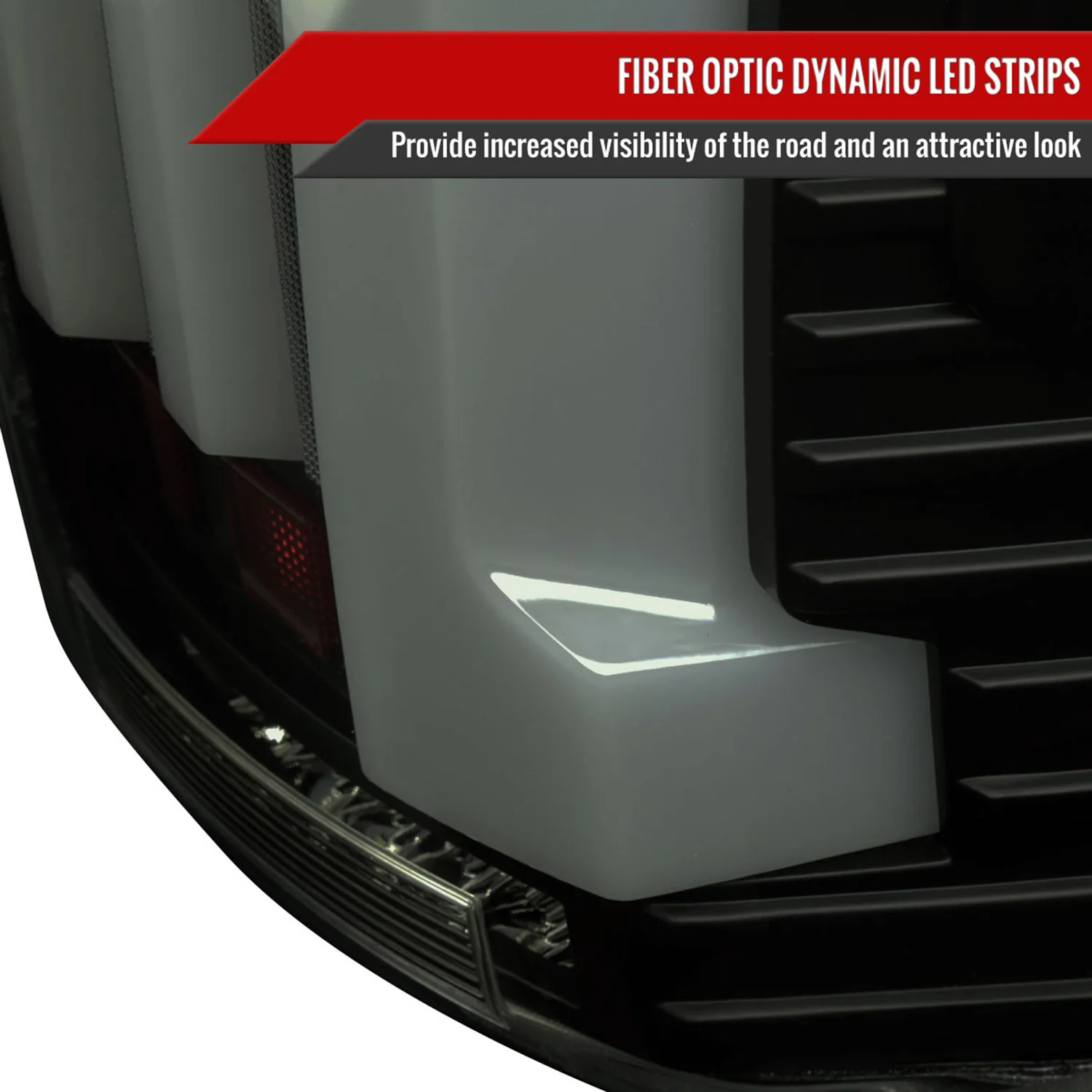 2007-2013 Toyota Tundra Sequential White LED Bar Tail Lights Matte Black/Smoke - Image 4