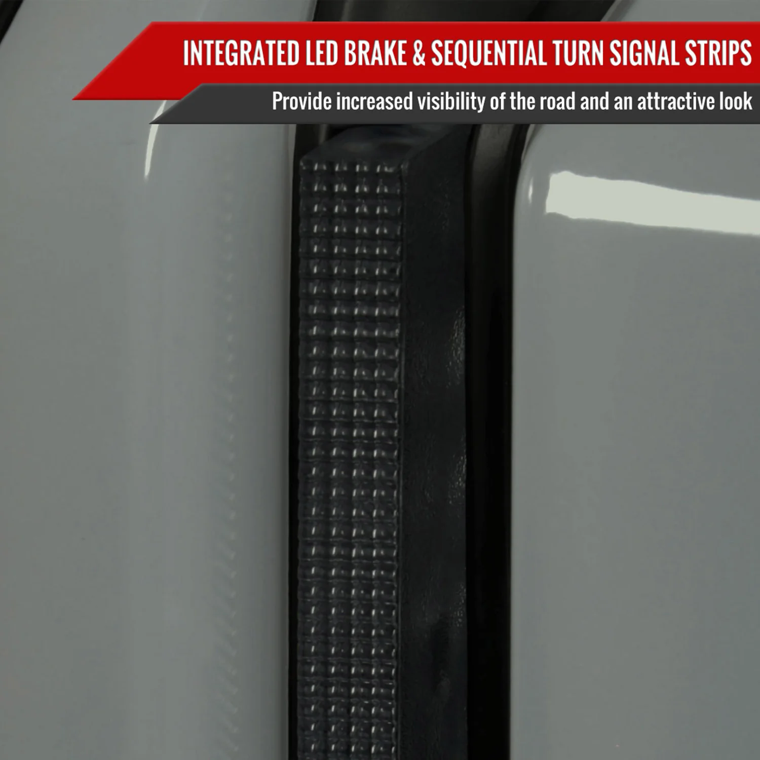 2007-2013 Toyota Tundra Sequential White LED Bar Tail Lights Matte Black/Smoke - Image 5