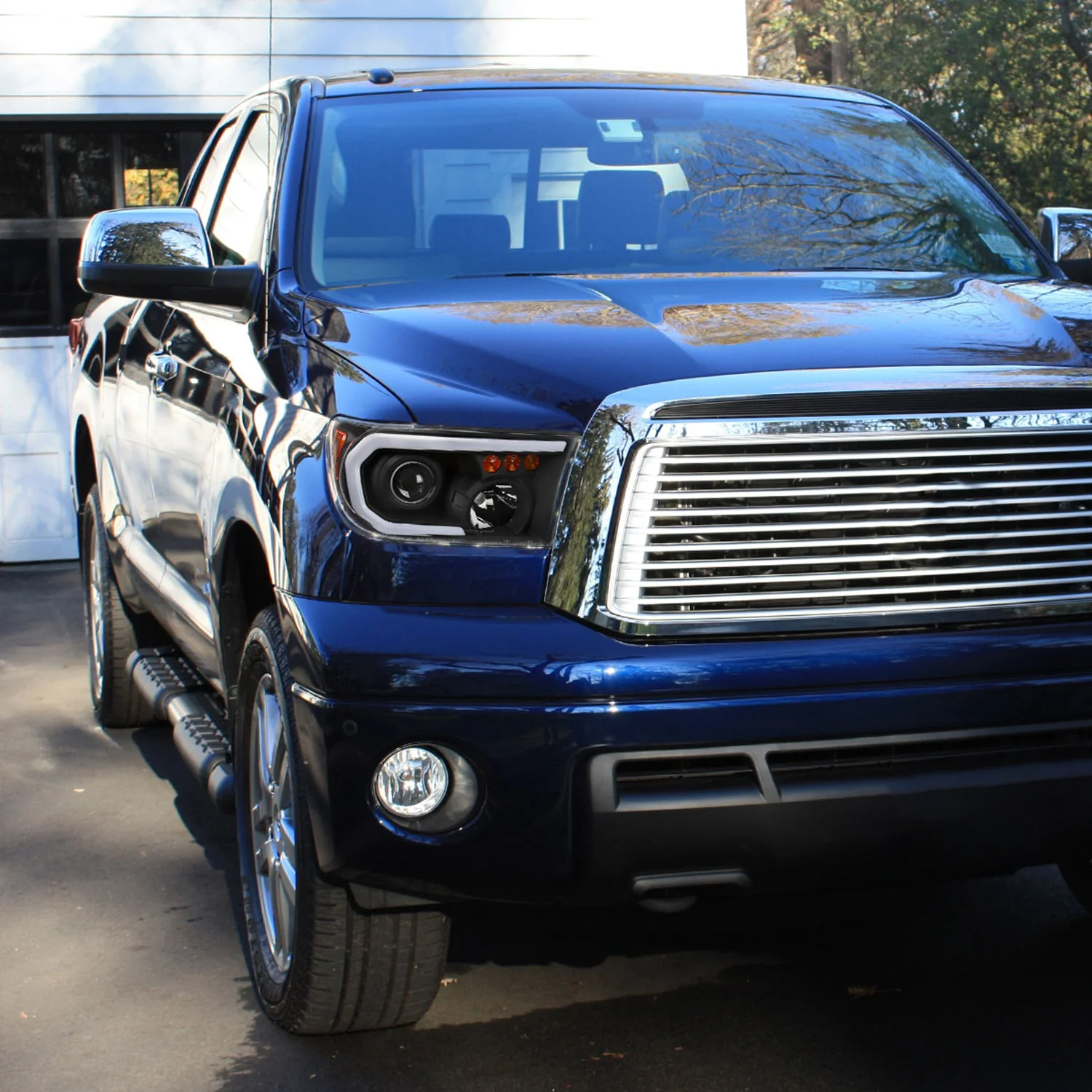 2007-2013 Toyota Tundra/Sequoia Retro LED Tube Headlights LED Signal Black - Image 10