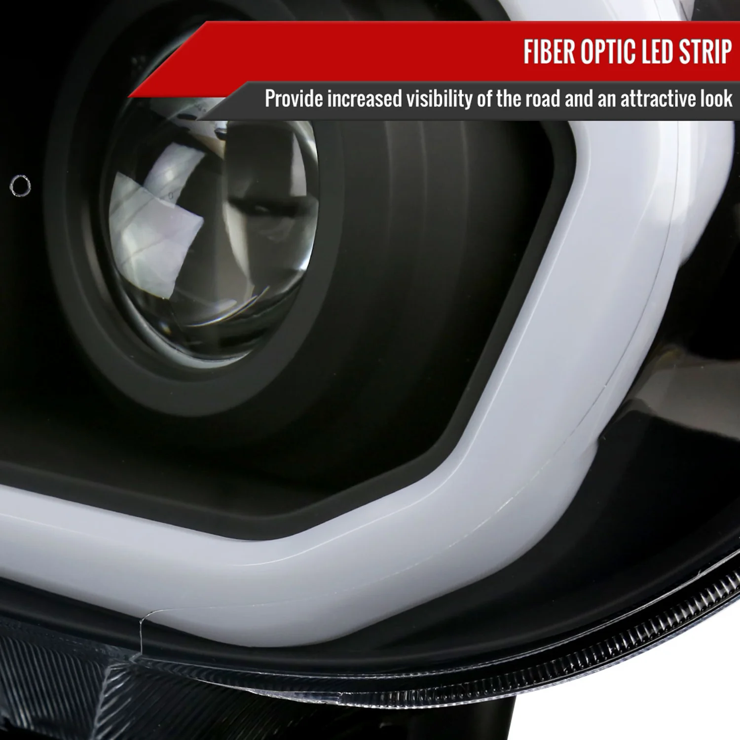 2007-2013 Toyota Tundra/Sequoia Retro LED Tube Headlights LED Signal Black - Image 5