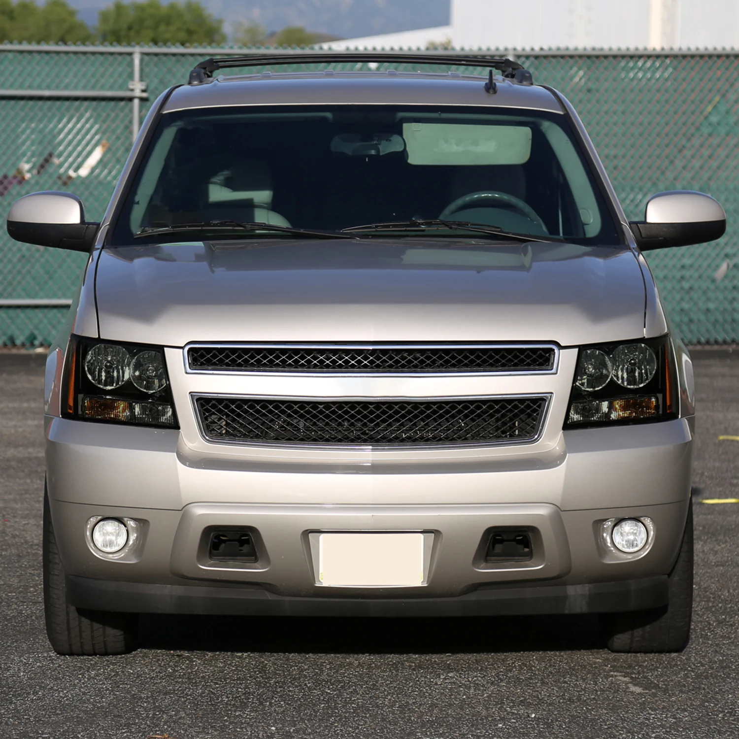 2007-2014 Chevy Avalanche/Tahoe/Suburban Factory Headlights Matt Black/Smoke - Image 10