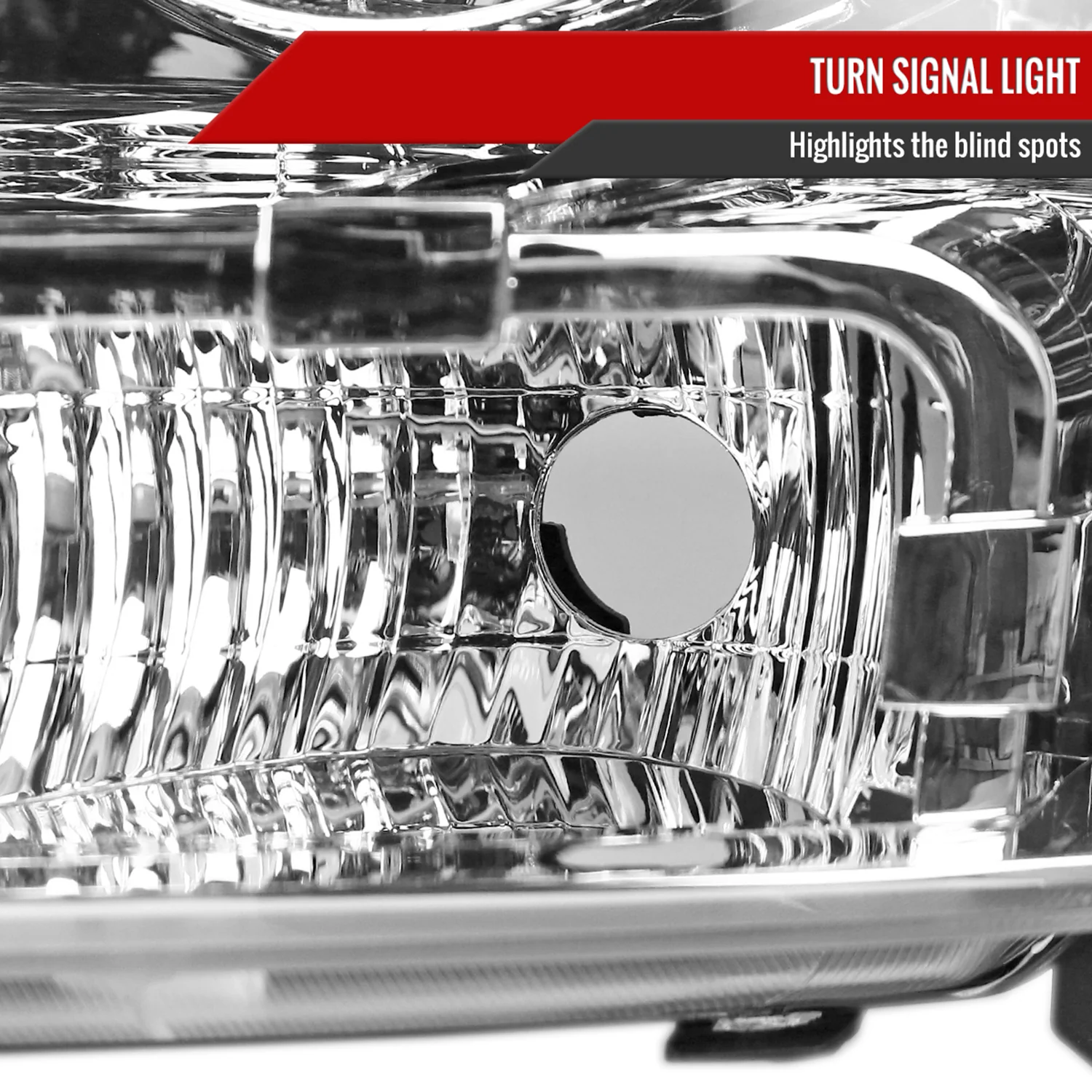 2007-2014 Chevy Avalanche/Tahoe/Suburban Factory Style Headlights Chrome/Clear - Image 5